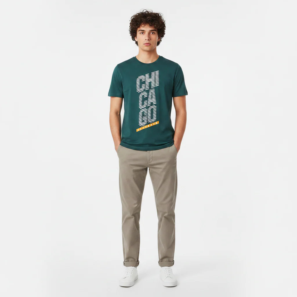 Men Bsc Graphic T-Shirt R-Neck Short Sleeve