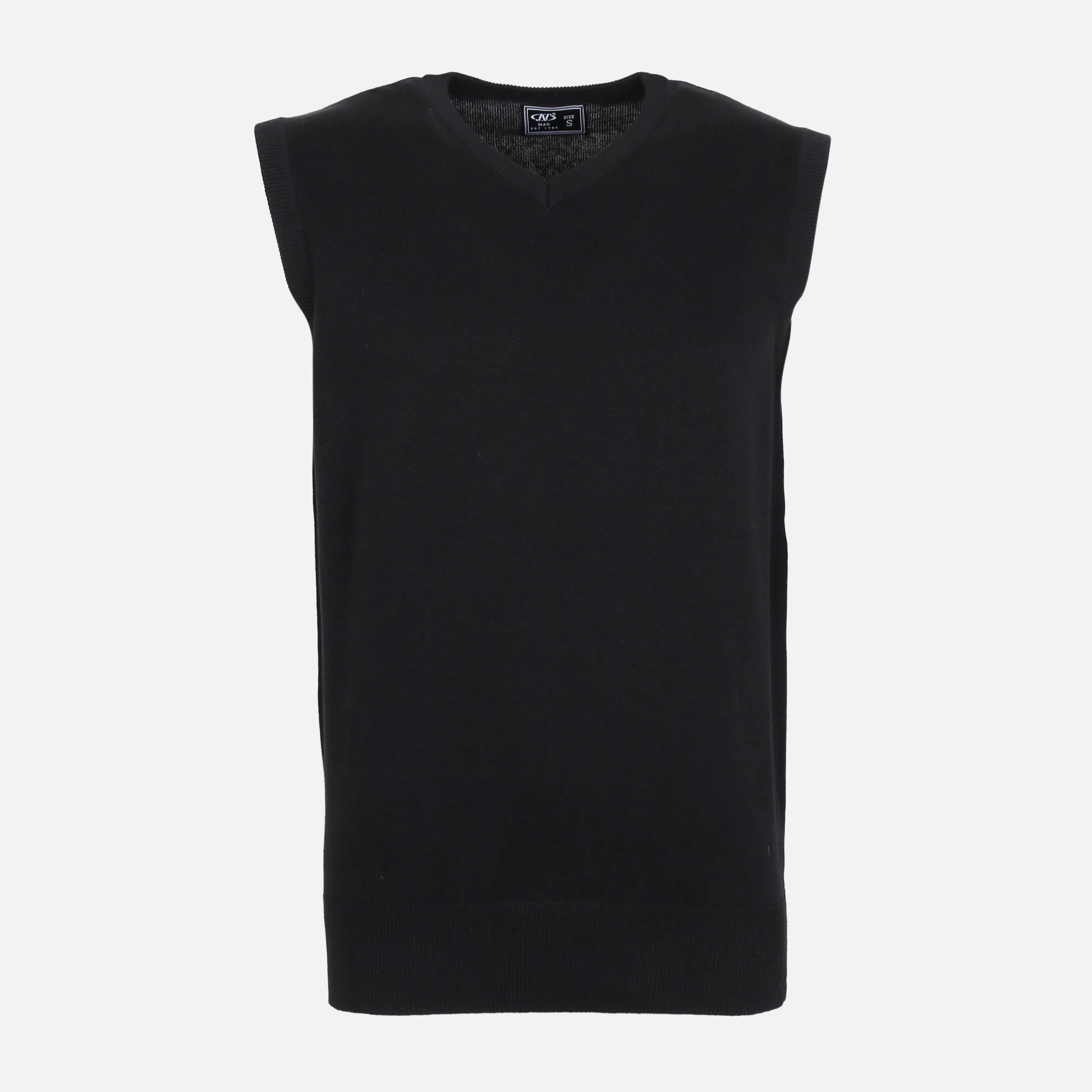 Men Solid V-Neck Sweater Vest