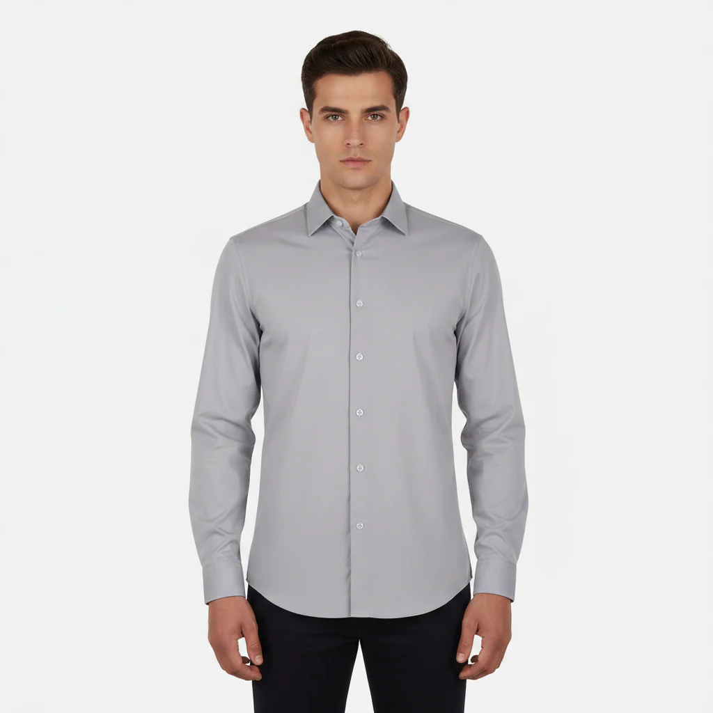 Men Cotton Formal Long Sleeve Shirt