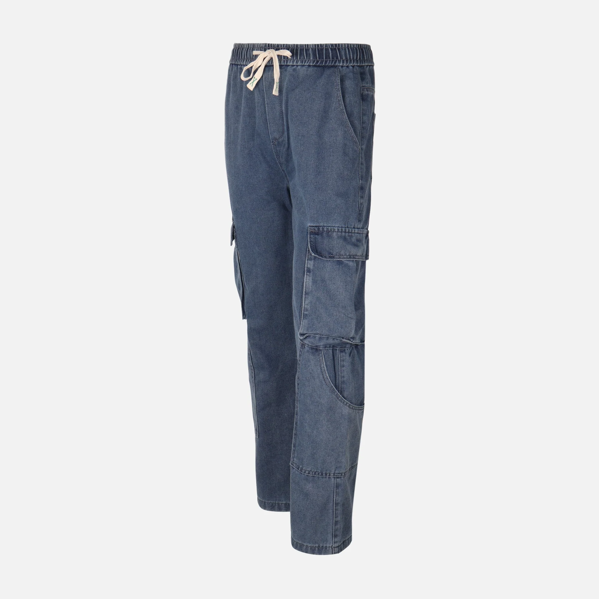 Men Denim Cargo Jogger - Image 2