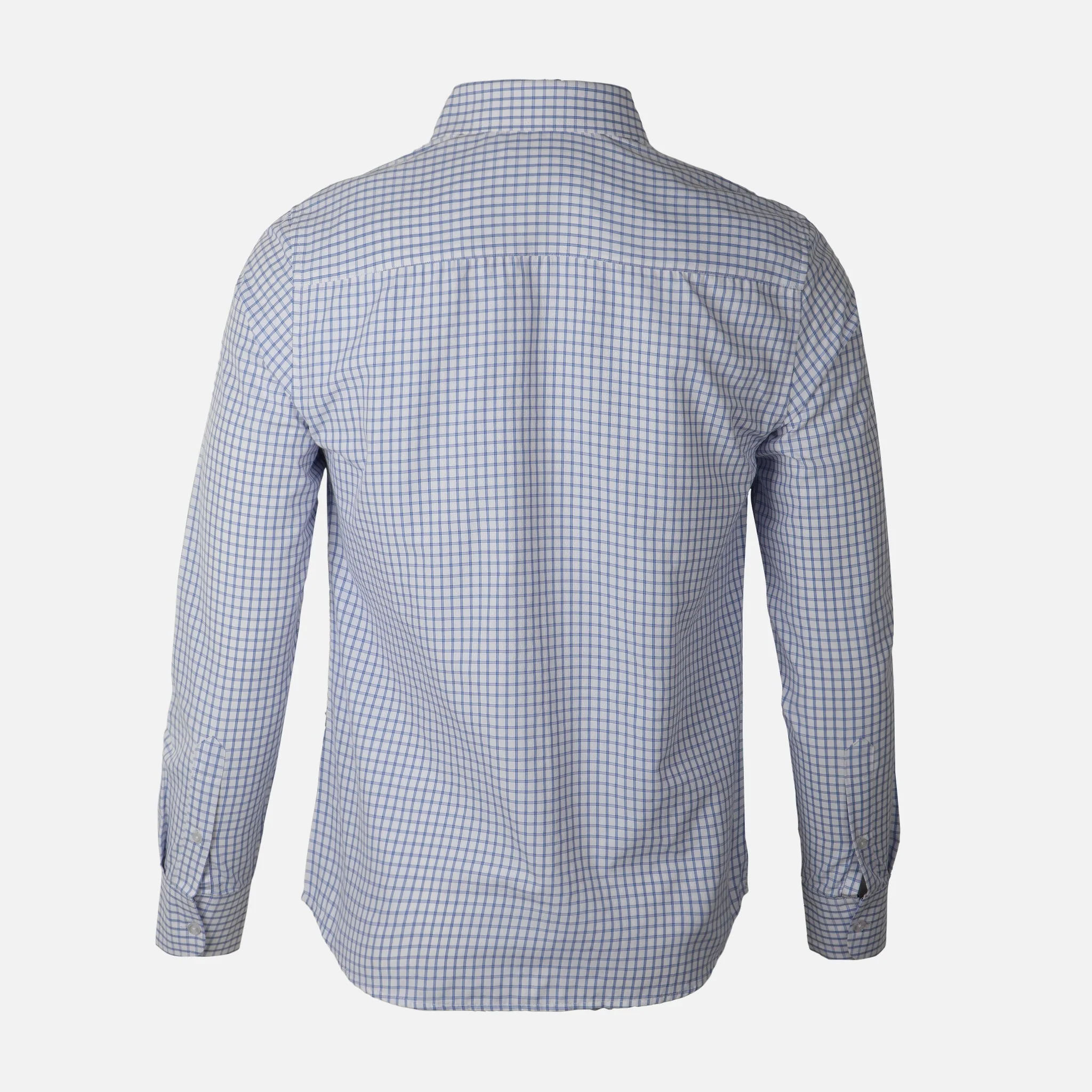 Men Long Sleeve Checkered Shirt - Image 3