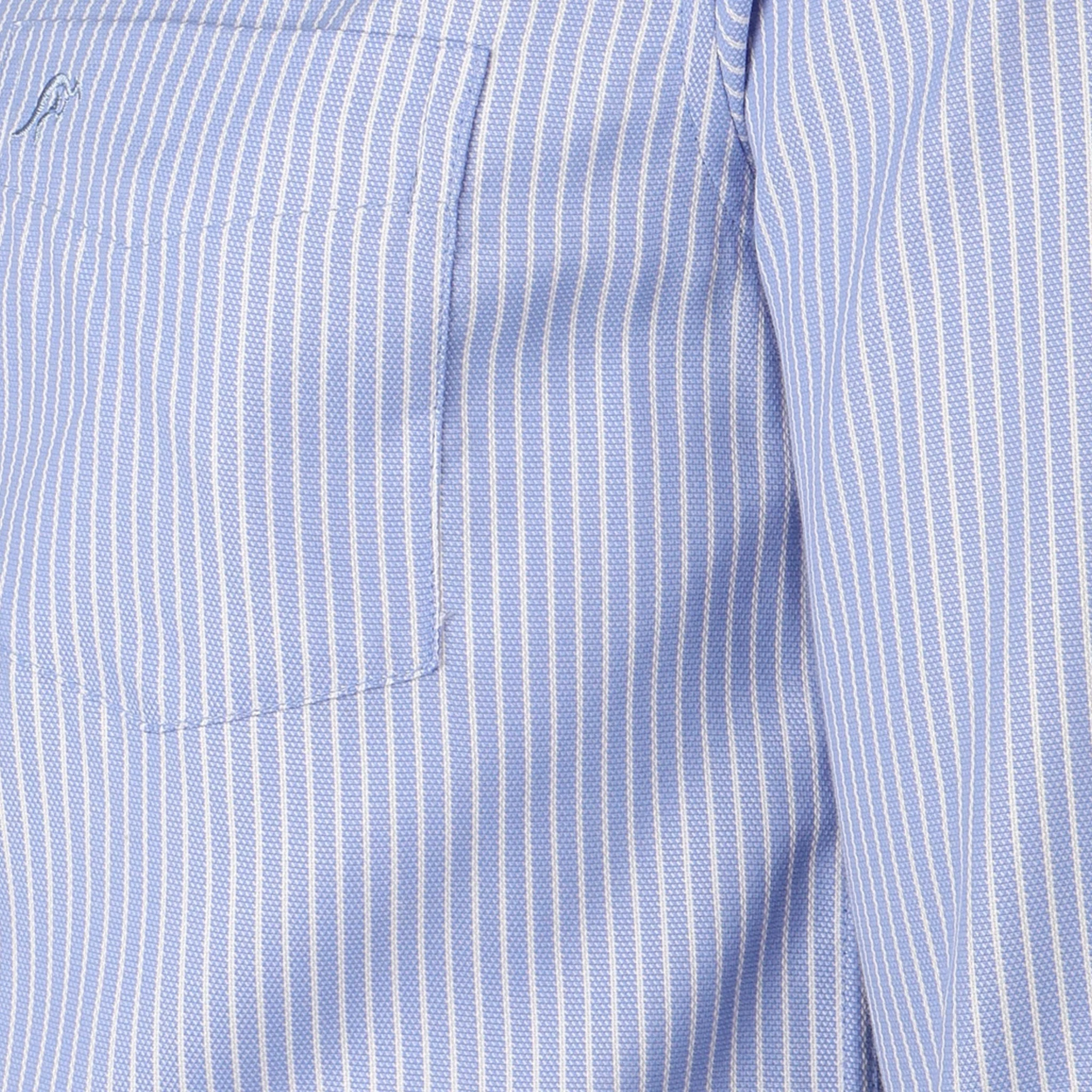 Men Long Sleeve Stripe Shirt With Pocket - Image 6