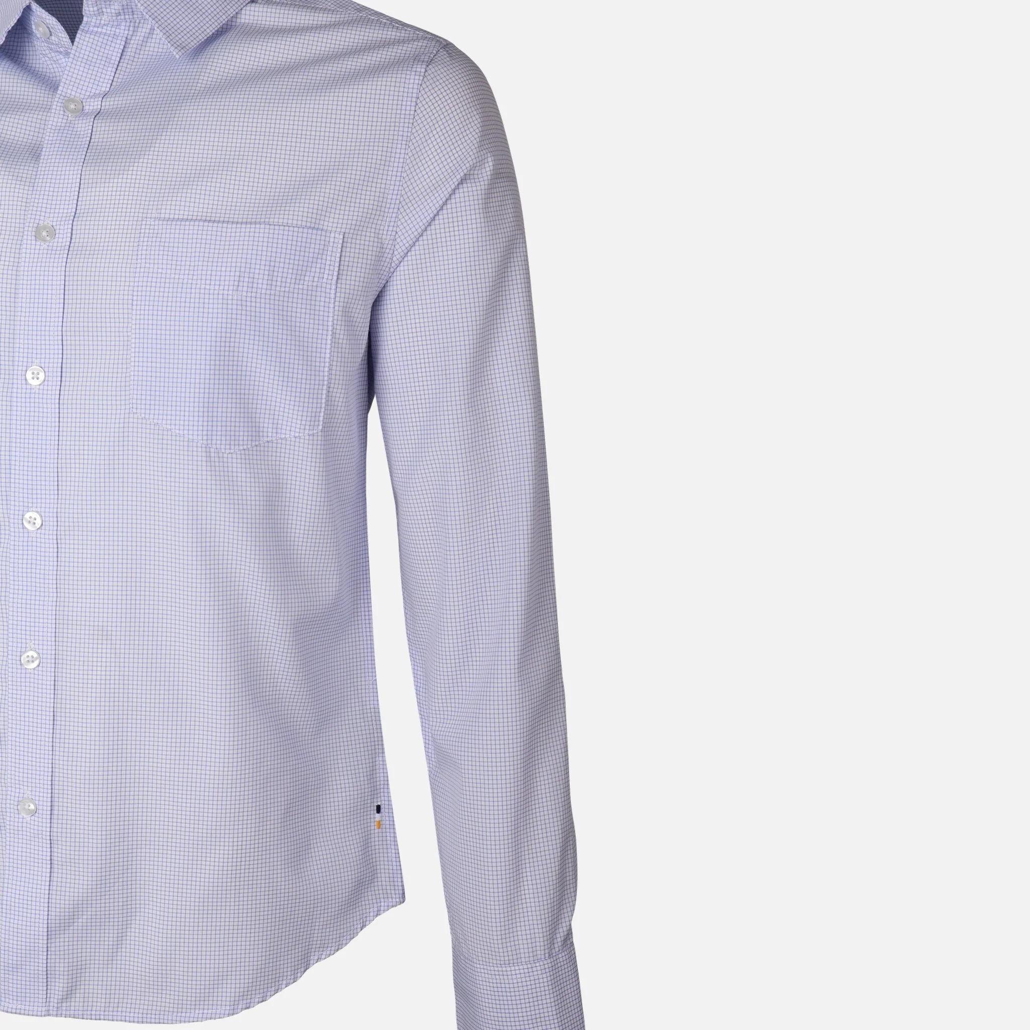Men Long Sleeve Stripe Shirt With Pocket - Image 5
