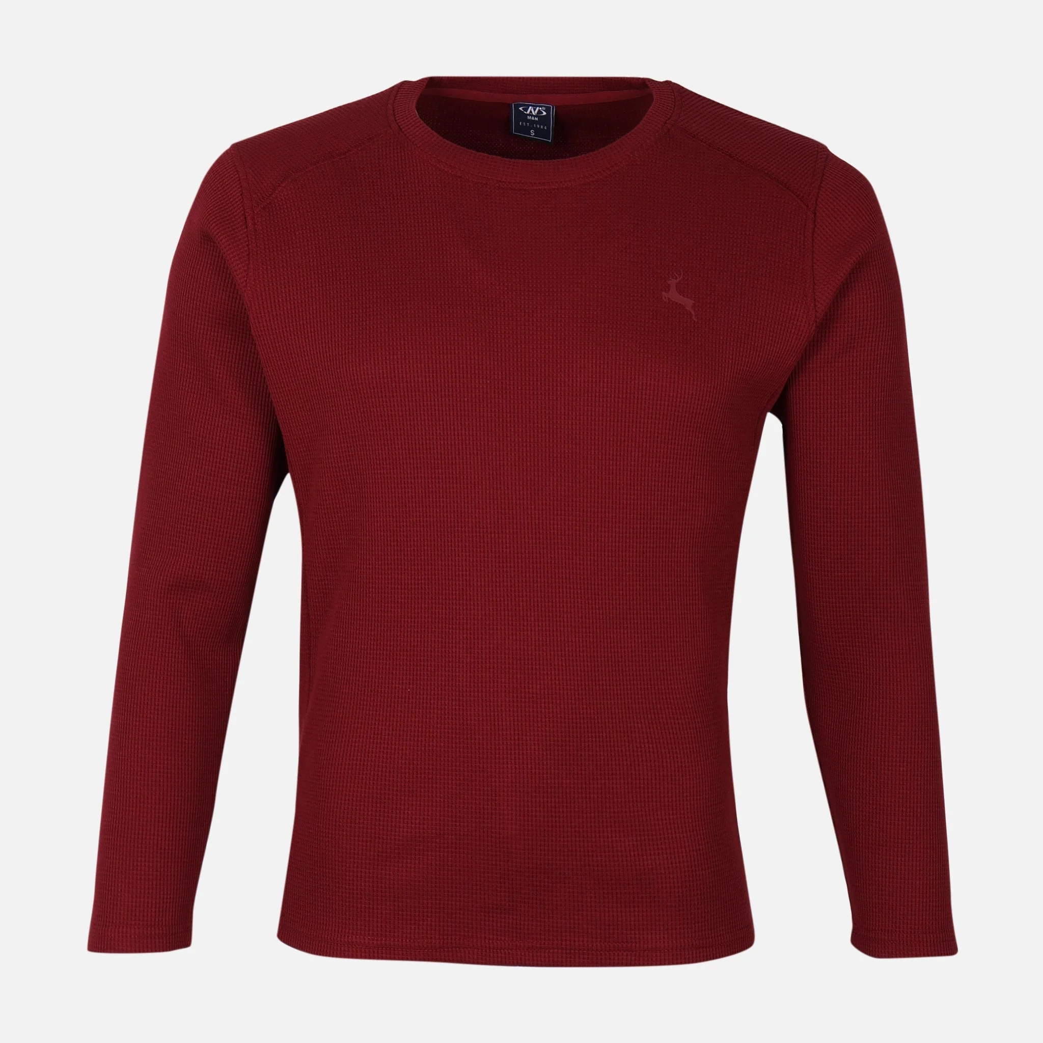 Men Long Sleeve T-Shirt Round Neck