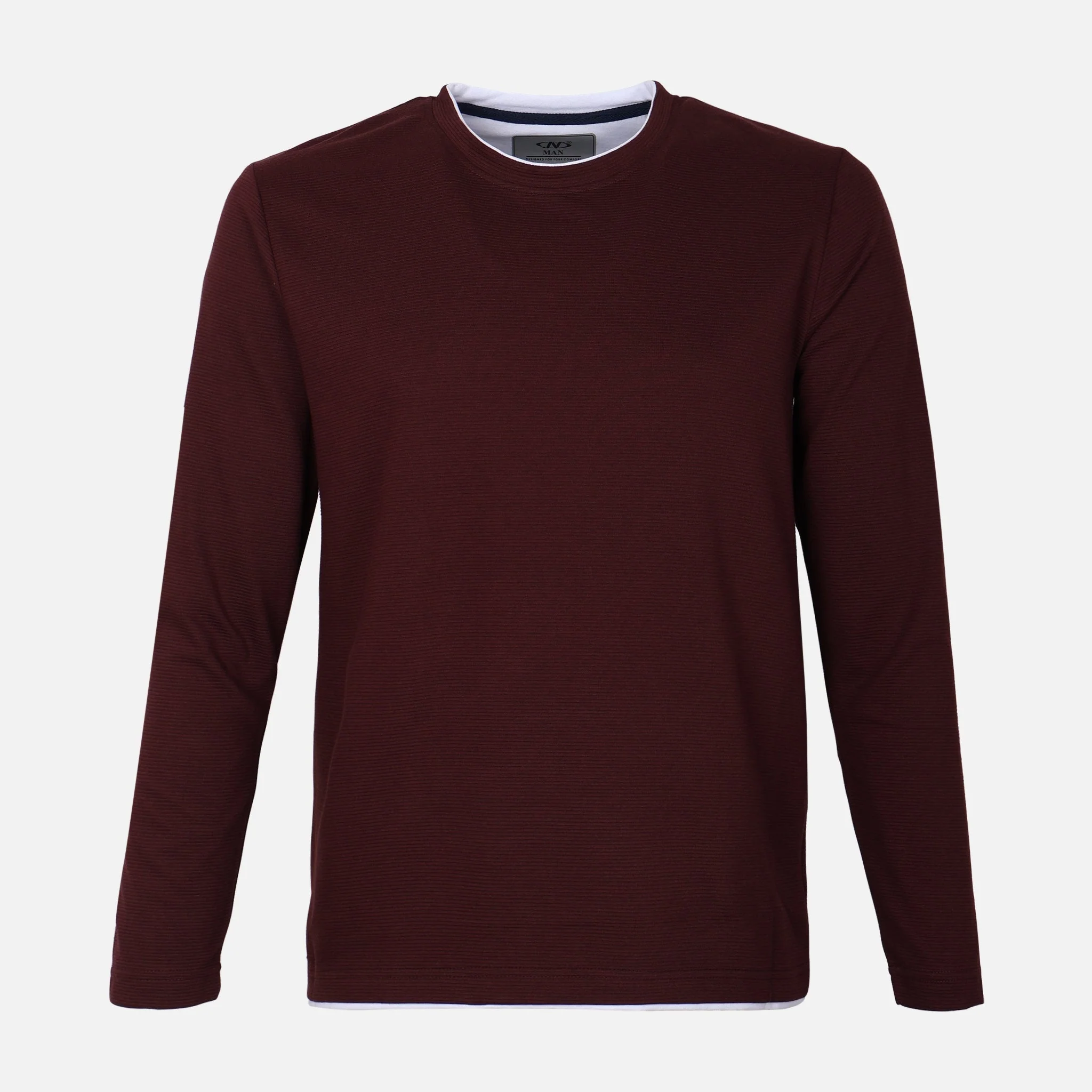 Men Long Sleeve T-Shirt Round Neck