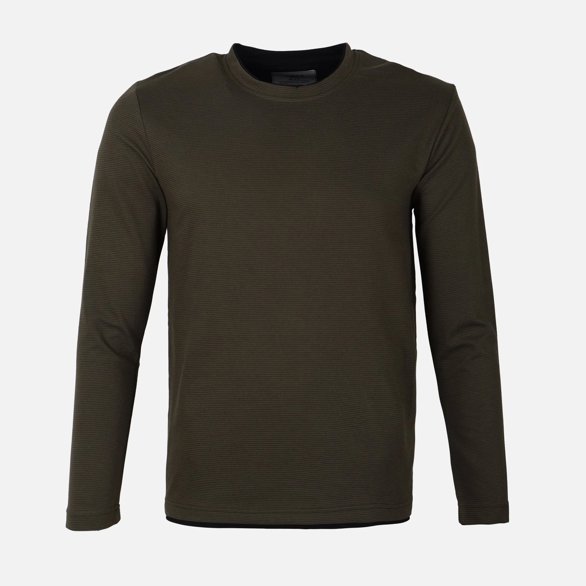 Men Long Sleeve T-Shirt Round Neck