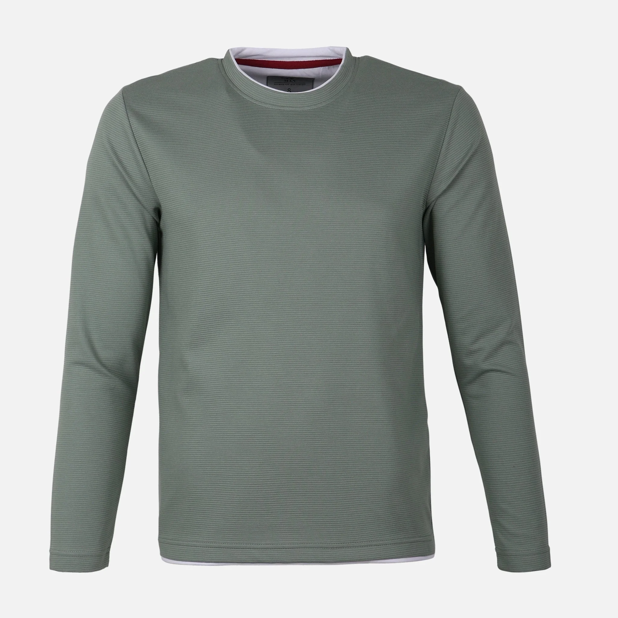 Men Long Sleeve T-Shirt Round Neck