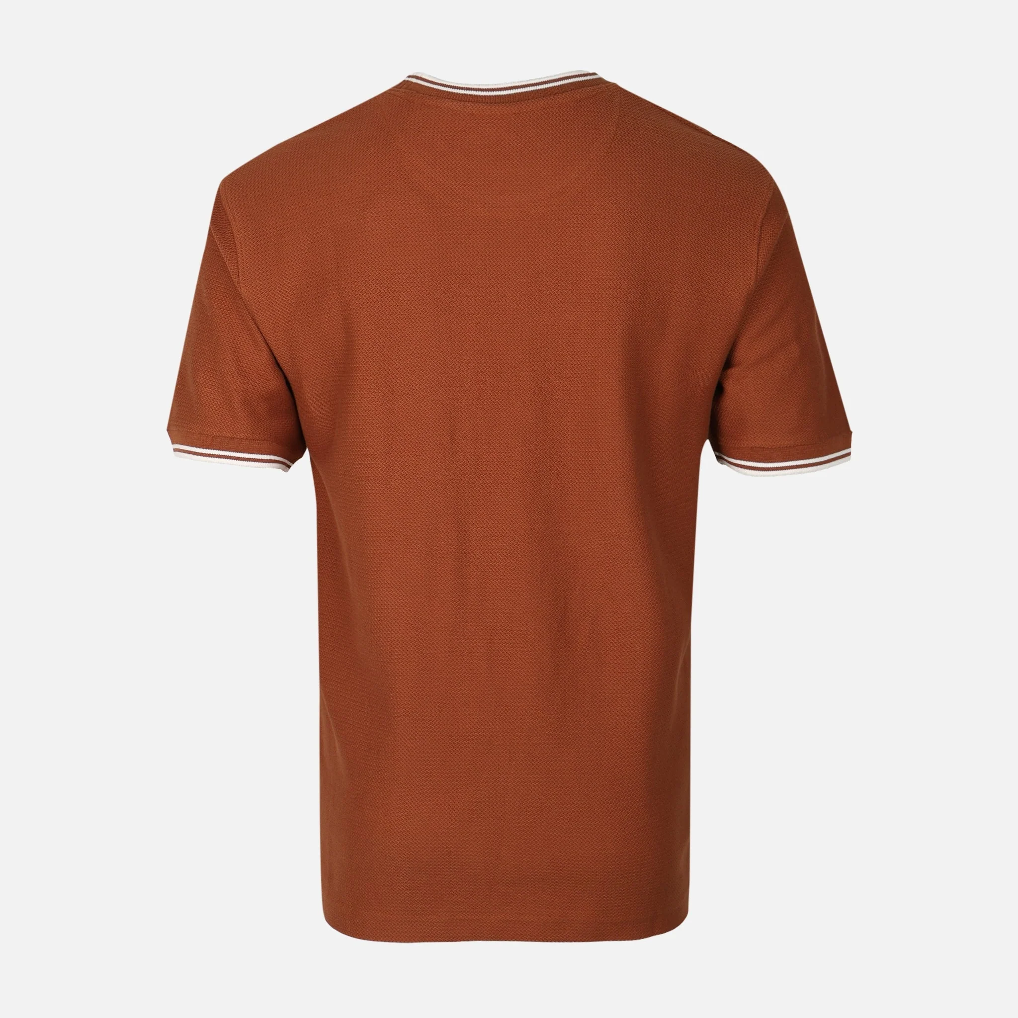 Men Over Size Jacquard T-Shirt R-Neck Short Sleeve - Image 3