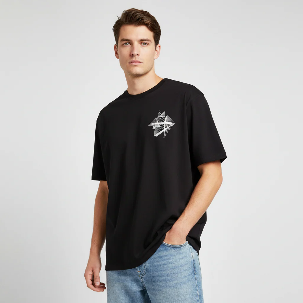 Men Oversized T-Shirt Round Neck