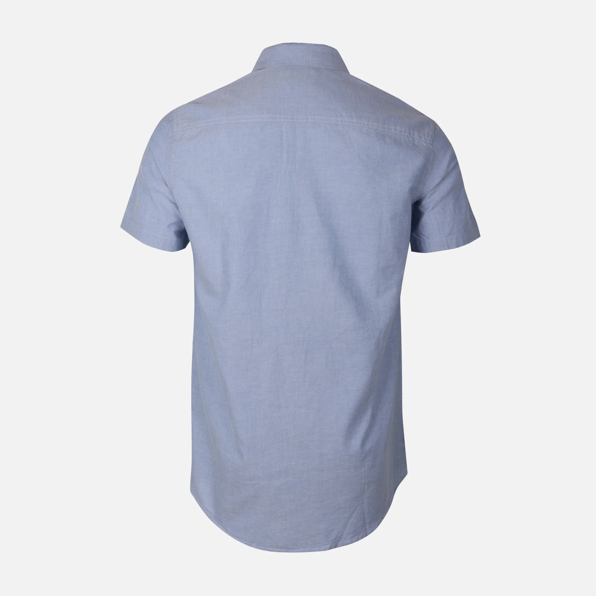 Men Plain Oxford Short Sleeve Shirt - Image 3