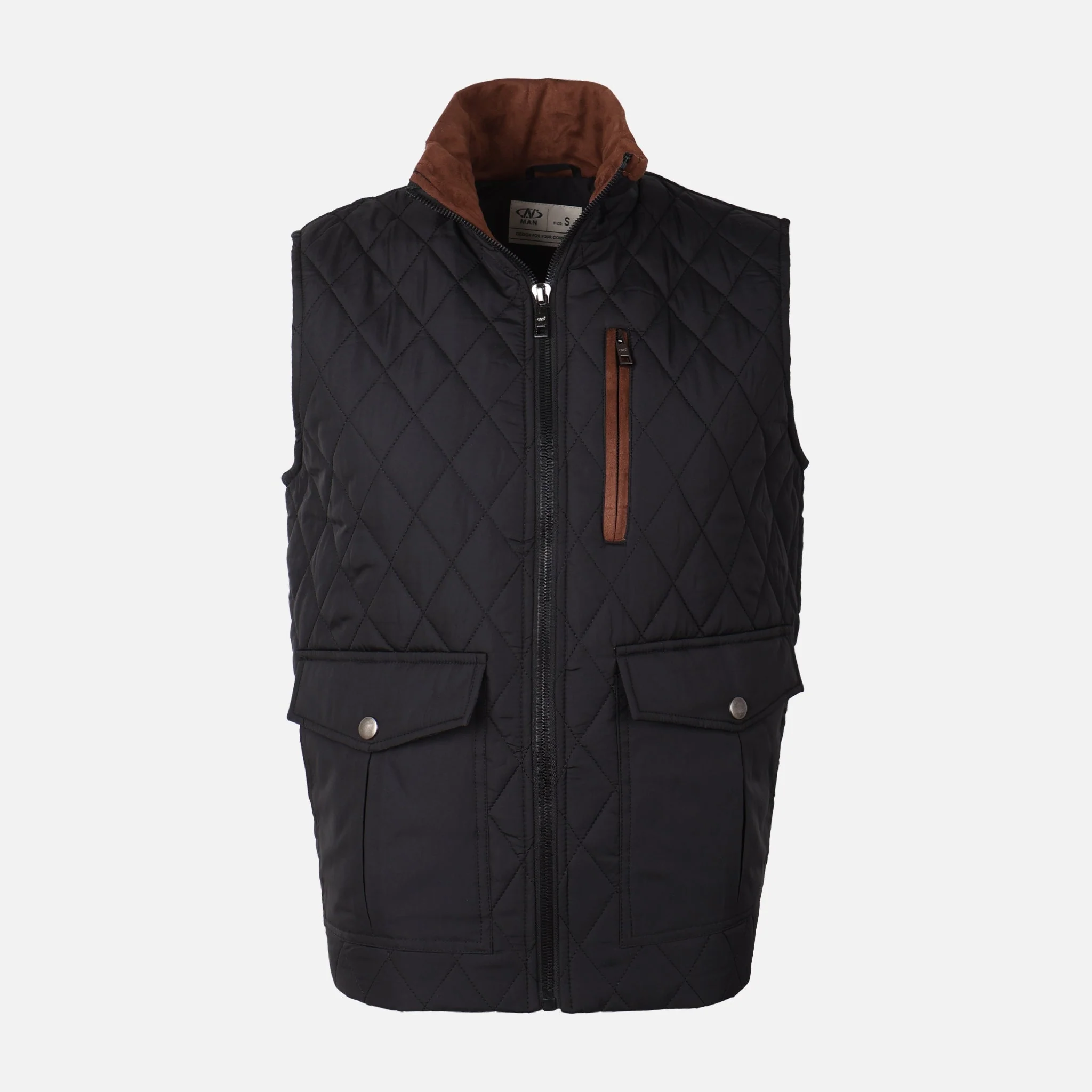 Men Quilted Padded Vest