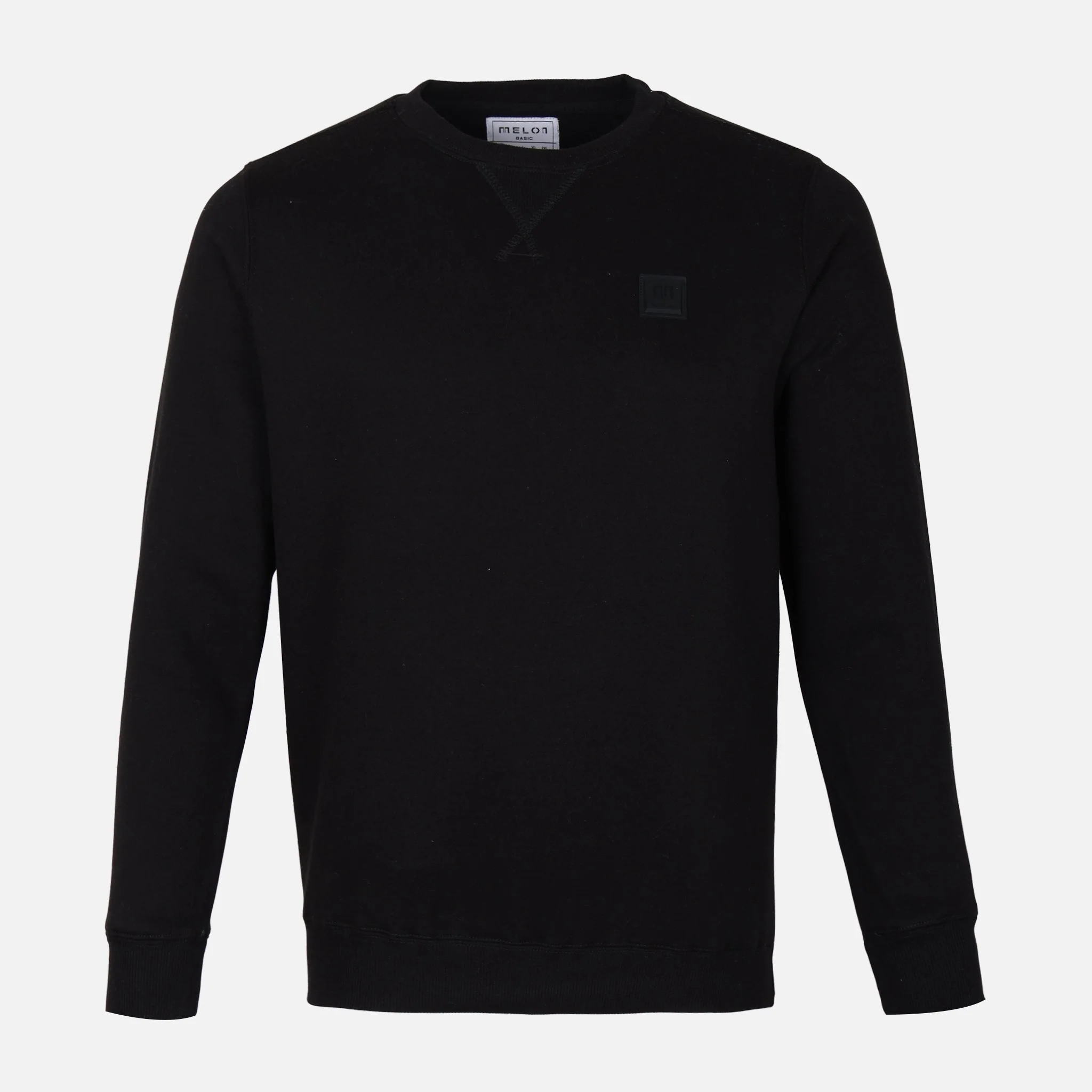 Men Solid Fleece Pullover Round Neck