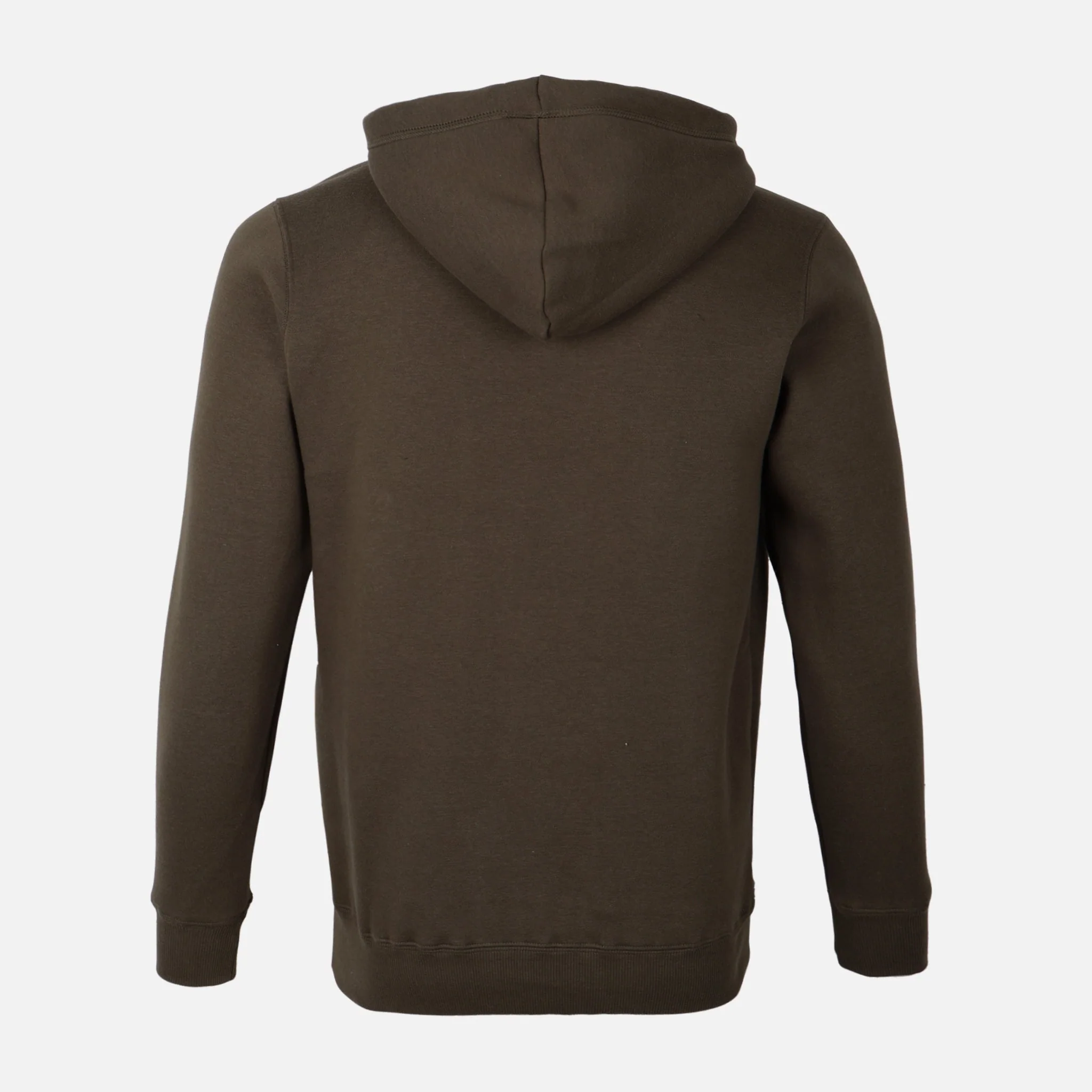 Men Solid Fleece Pullover With Hood - Image 2