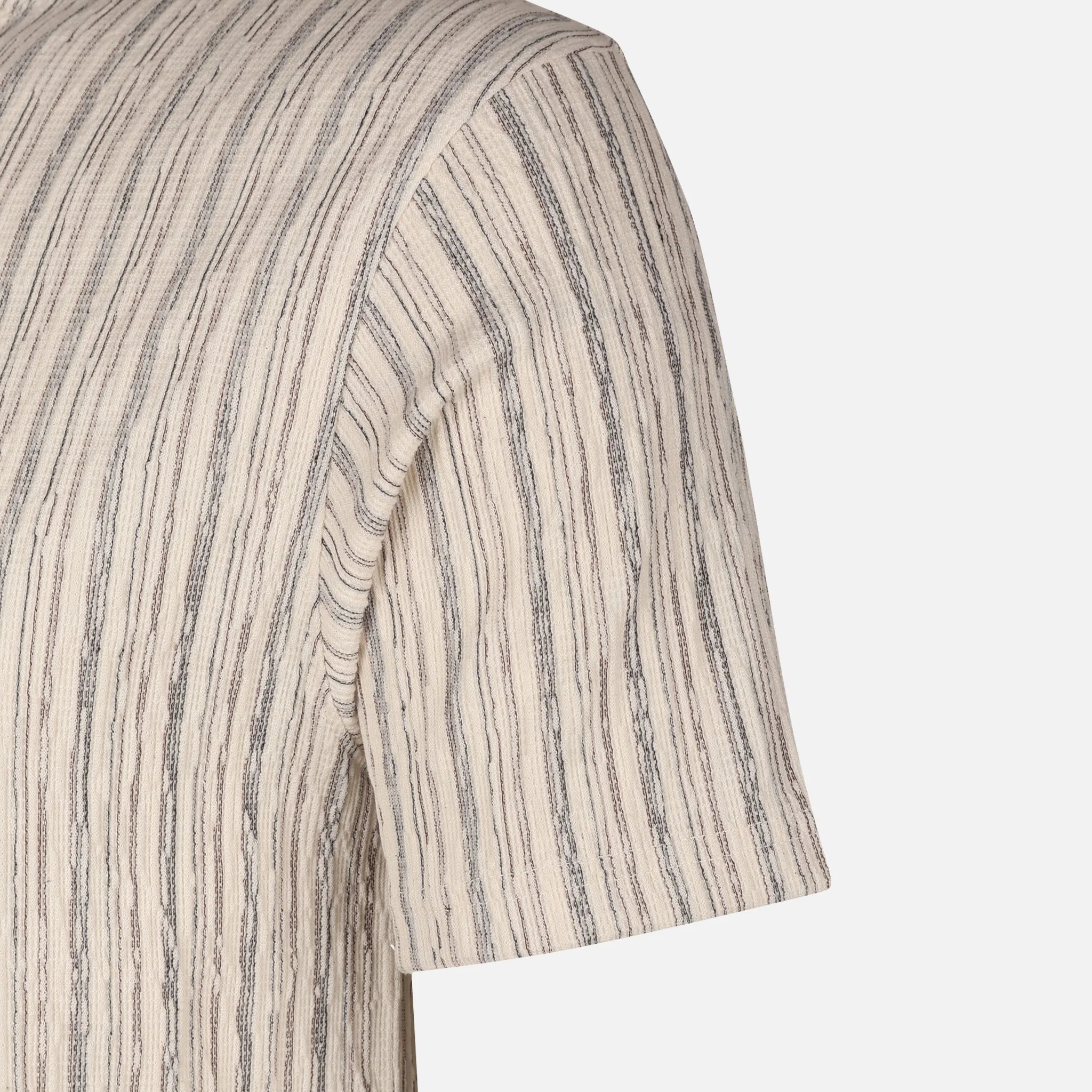 Men Structure T-Shirt Henley Neck - Image 5
