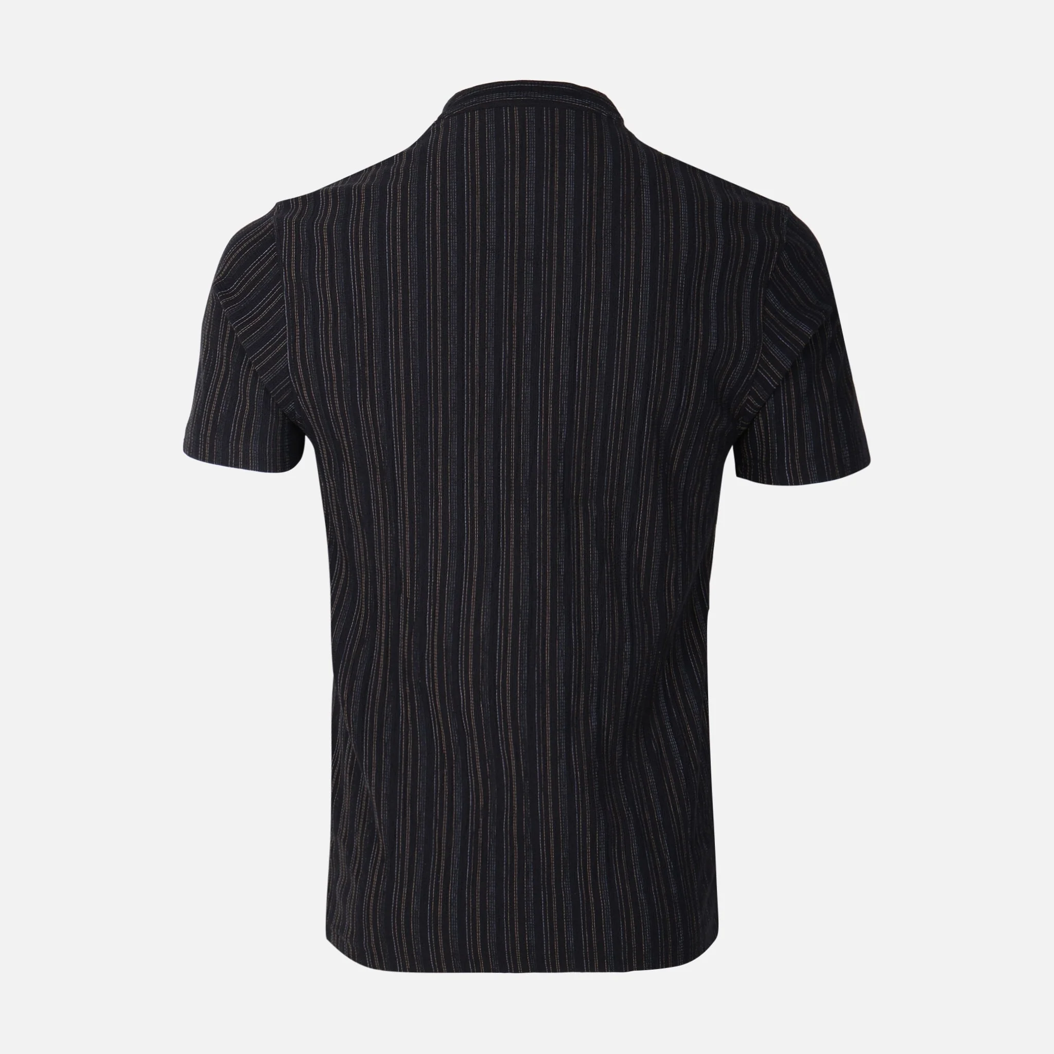 Men Structure T-Shirt Henley Neck - Image 3