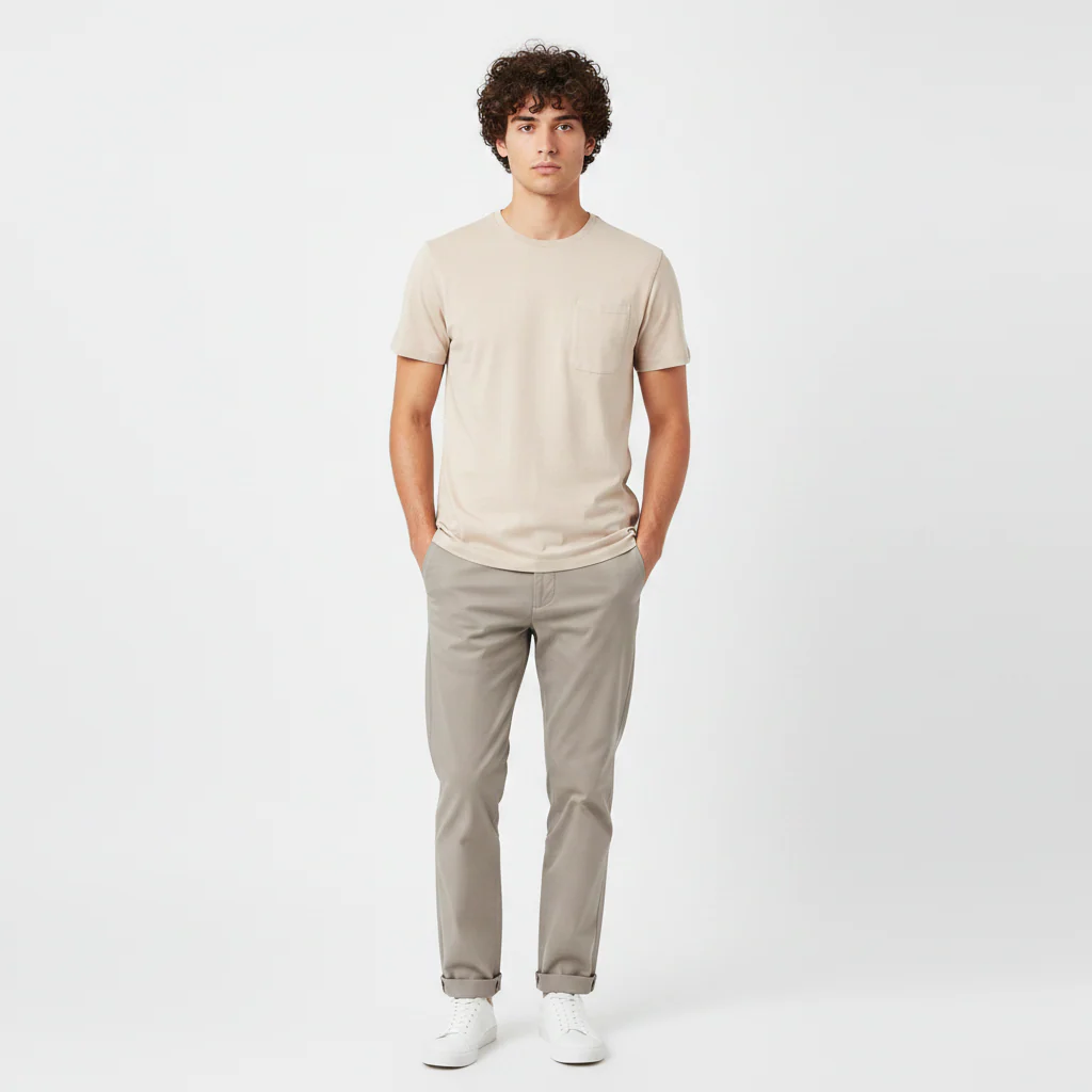 Men Structured Pocket T-Shirt Short Sleeve