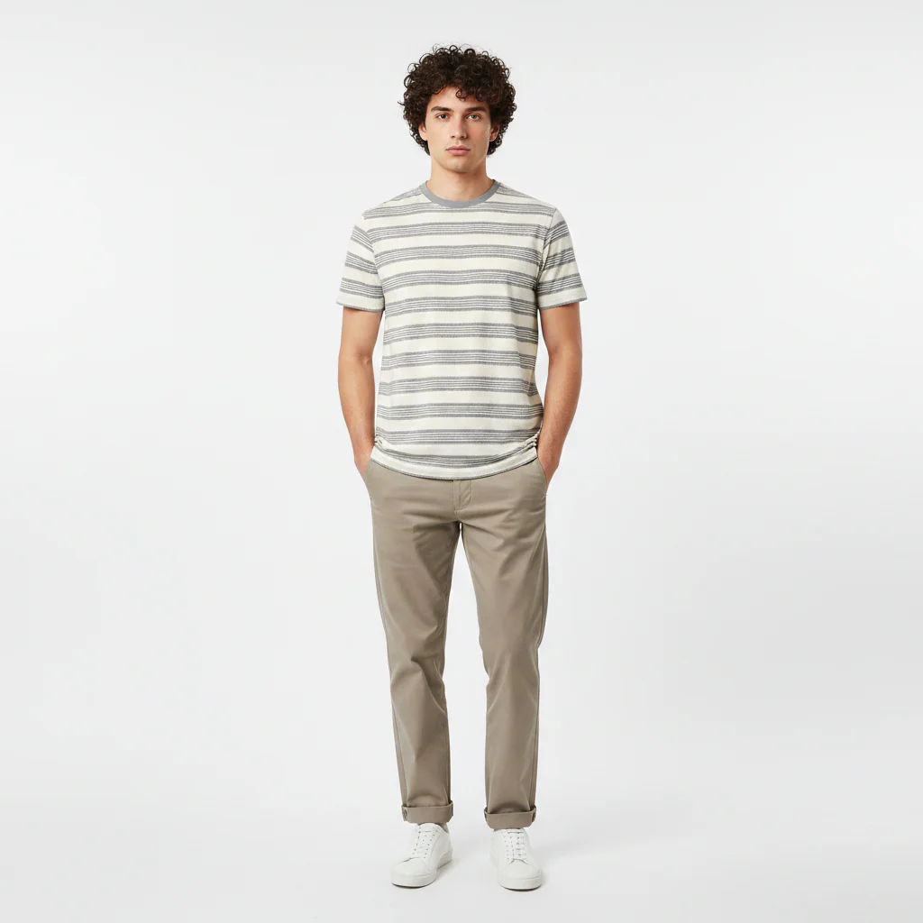 Men Structured T-Shirt Short Sleeve