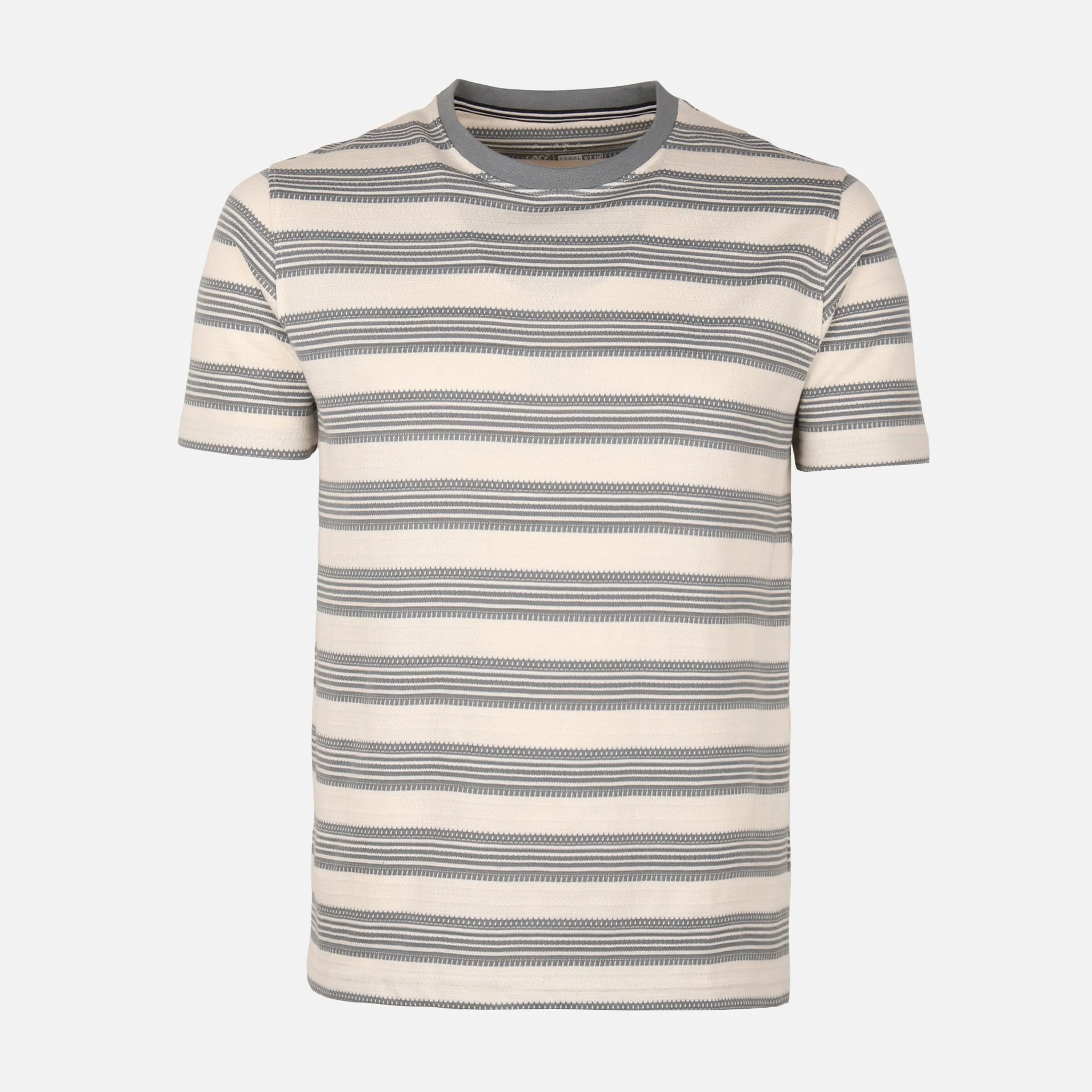 Men Structured T-Shirt Short Sleeve - Image 2
