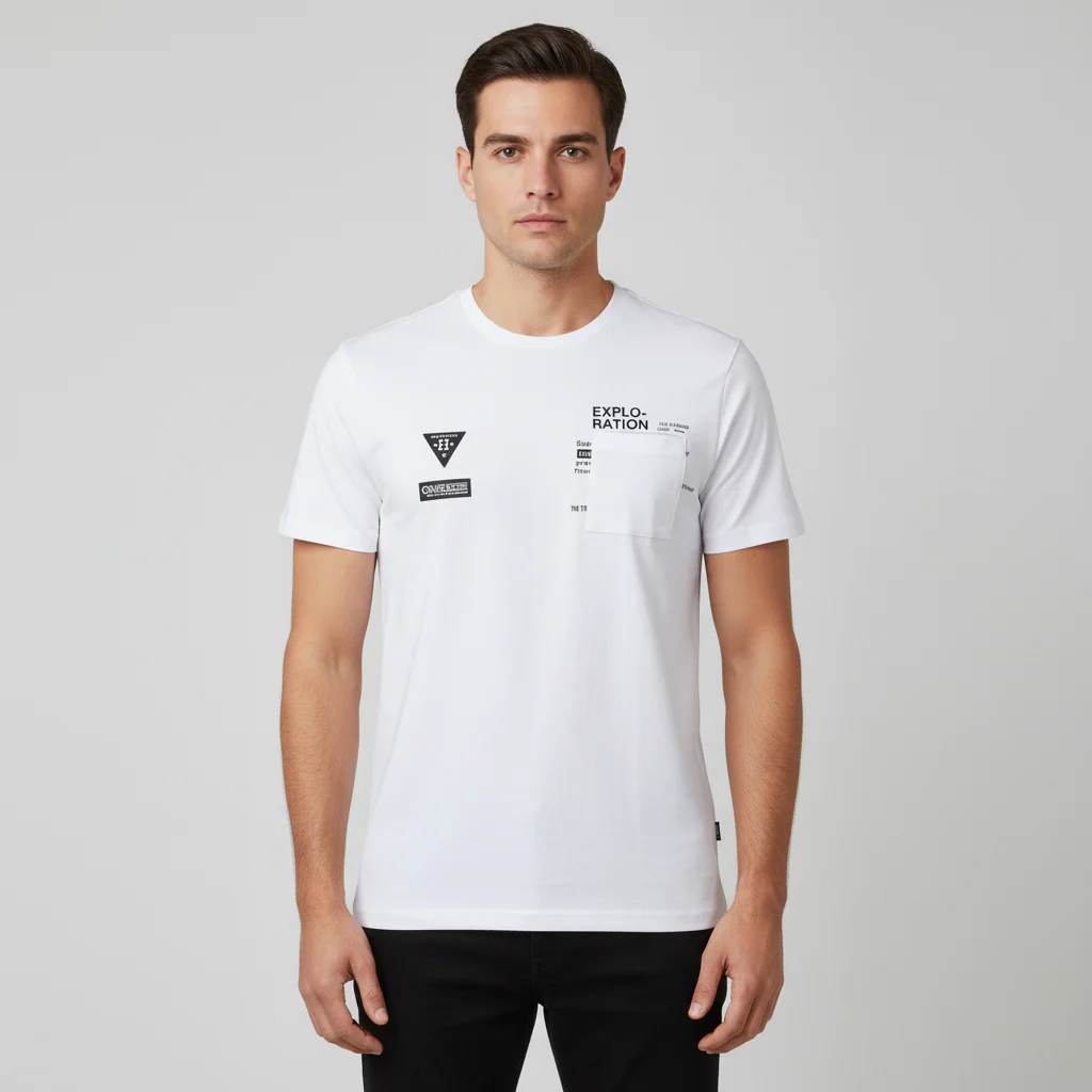 Men T-Shirt V-Neck