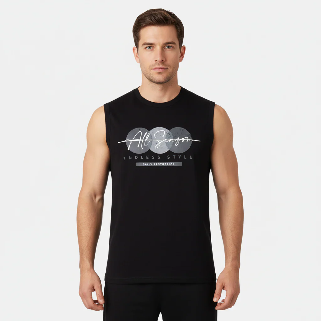 Men Vest Round Neck