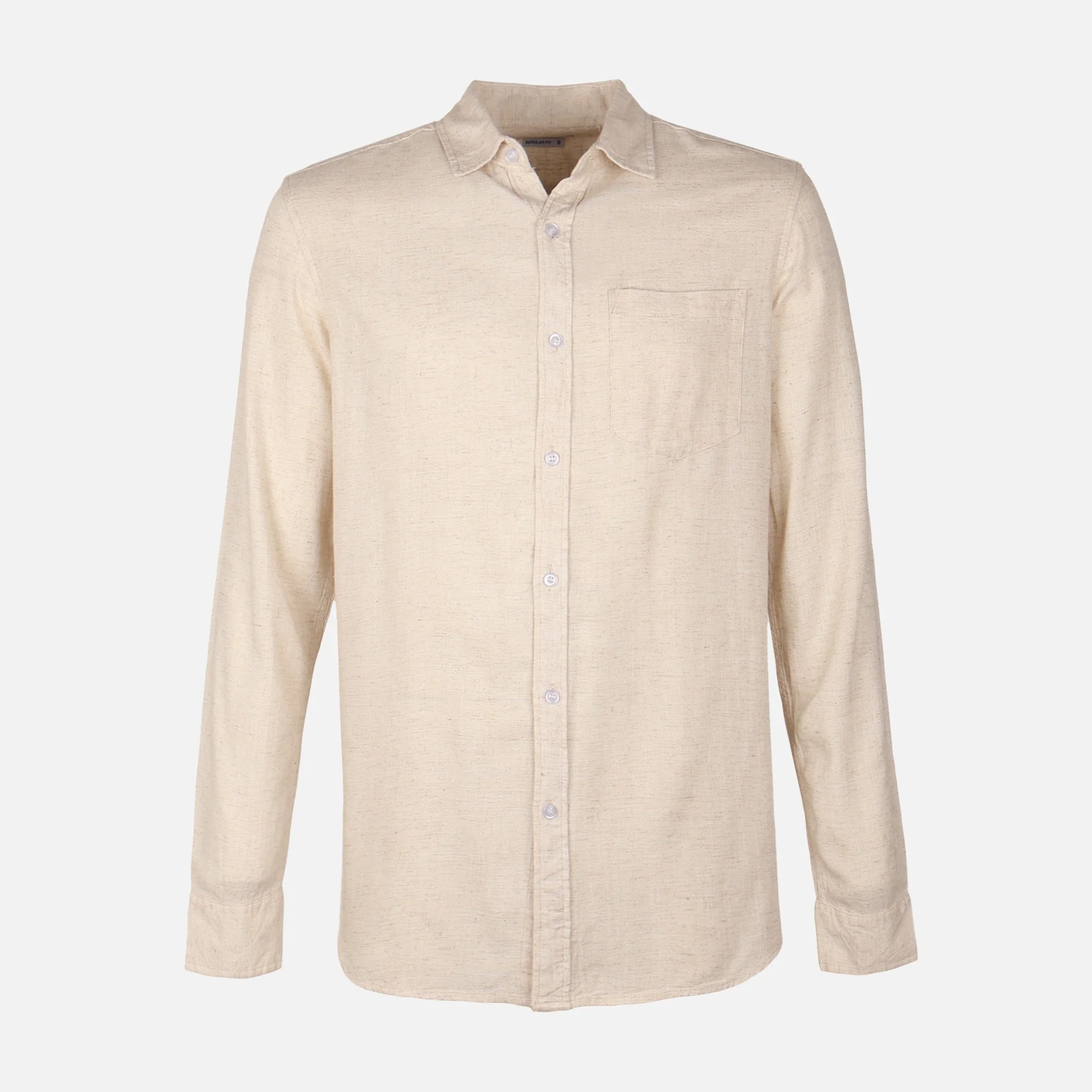 Men Woven Long Sleeve Plain Shirt - Image 2
