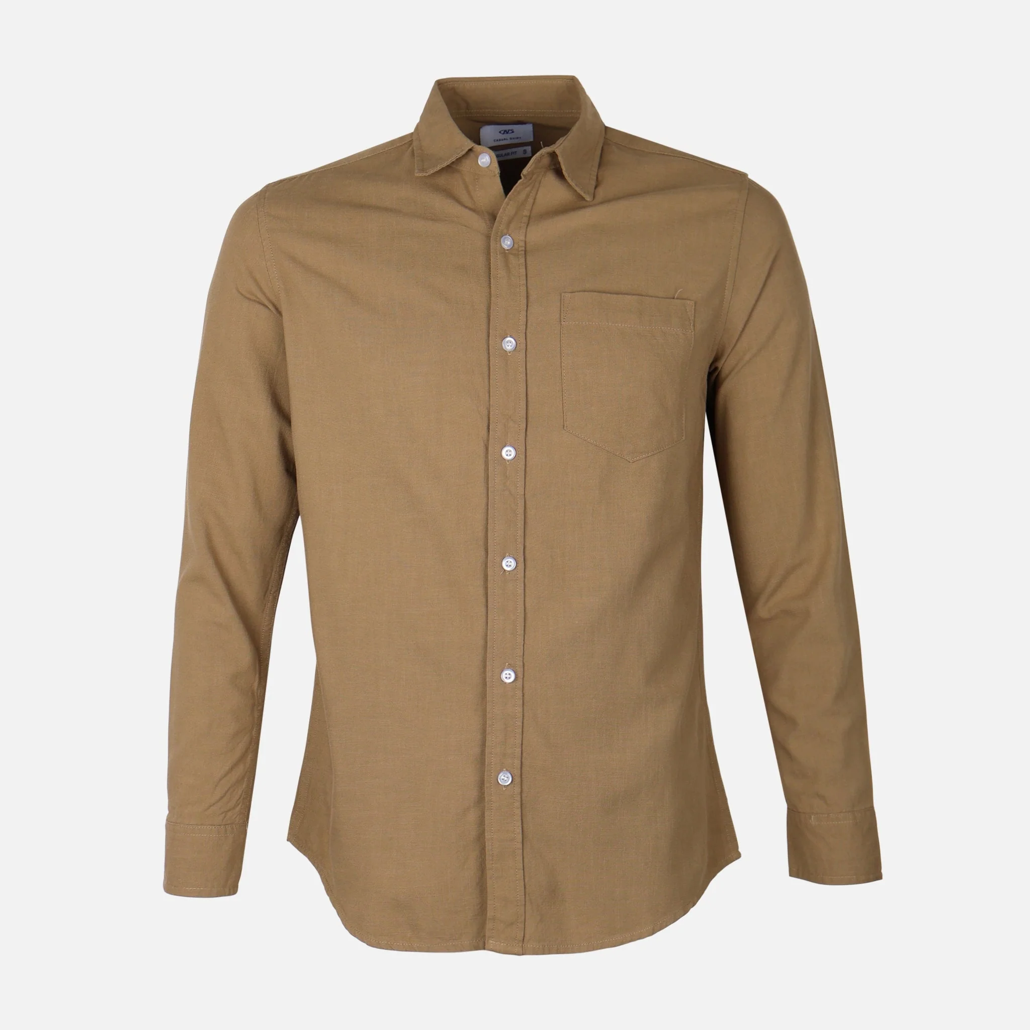 Men Woven Long Sleeve Plain Shirt - Image 2