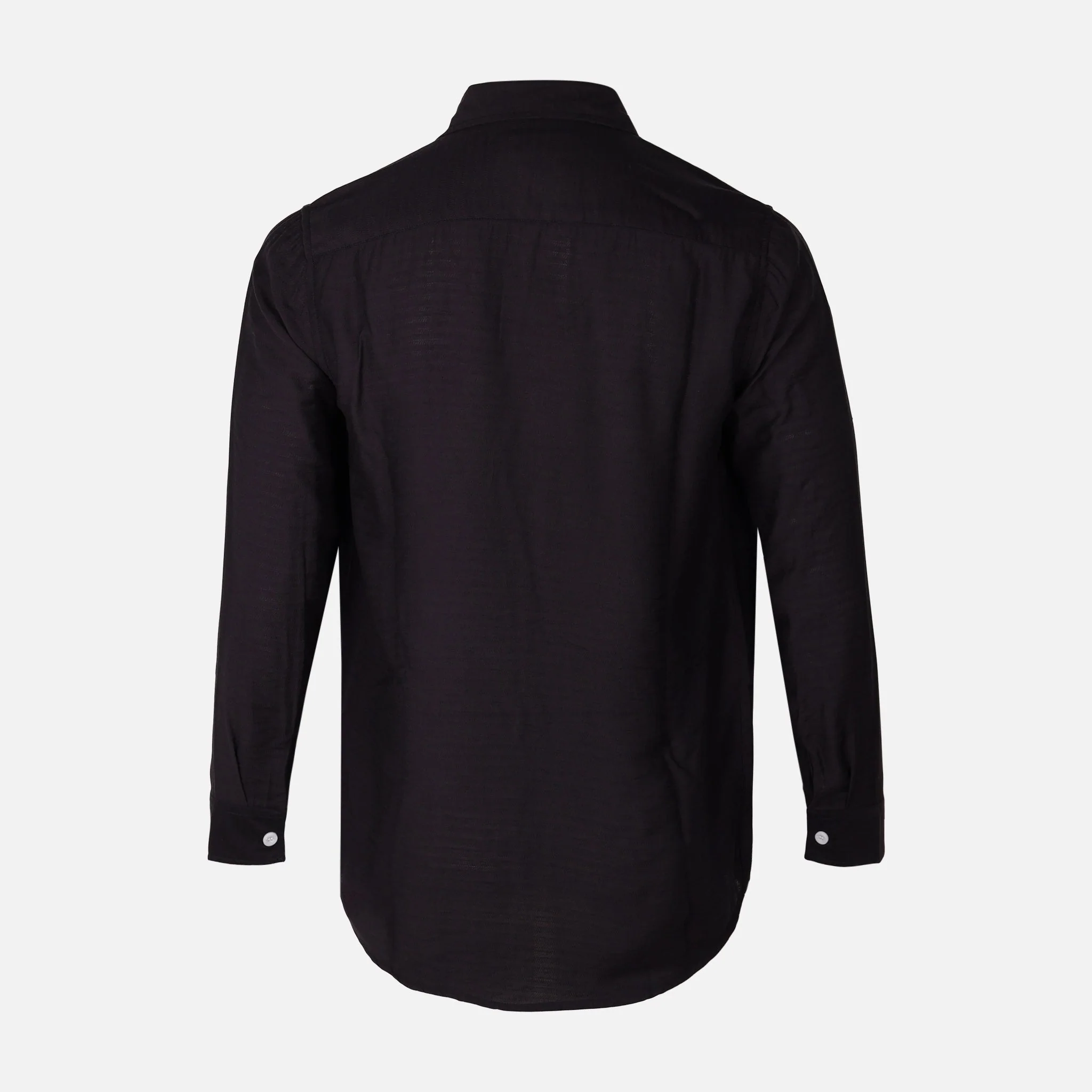 Men Woven Long Sleeve Plain Shirt - Image 3