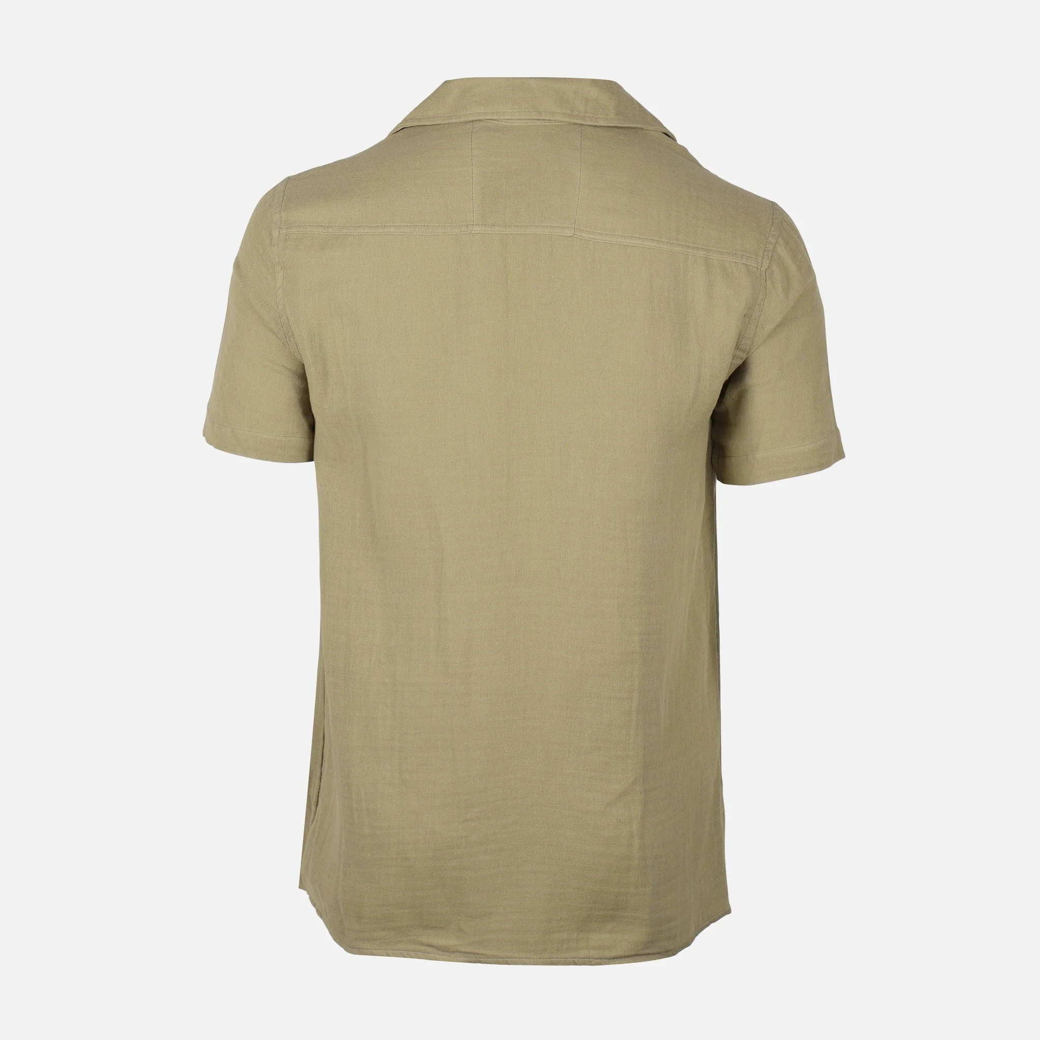 Men Woven Plain Short Sleeve Shirt - Image 3