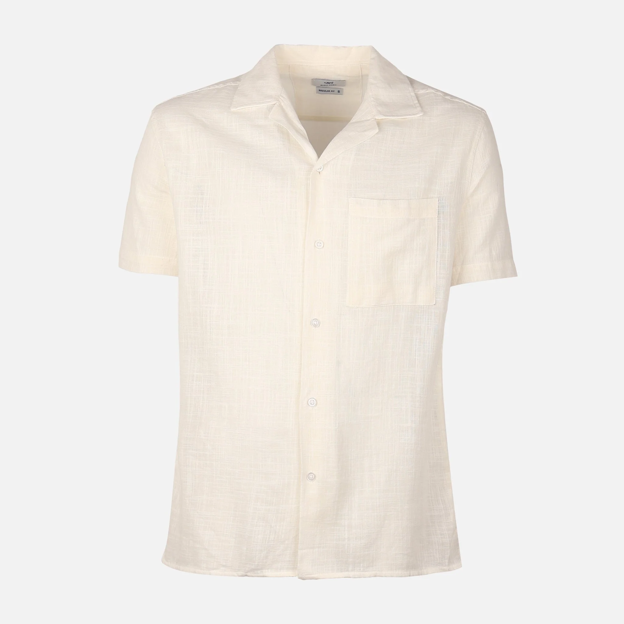 Men Woven Plain Short Sleeve Shirt - Image 2