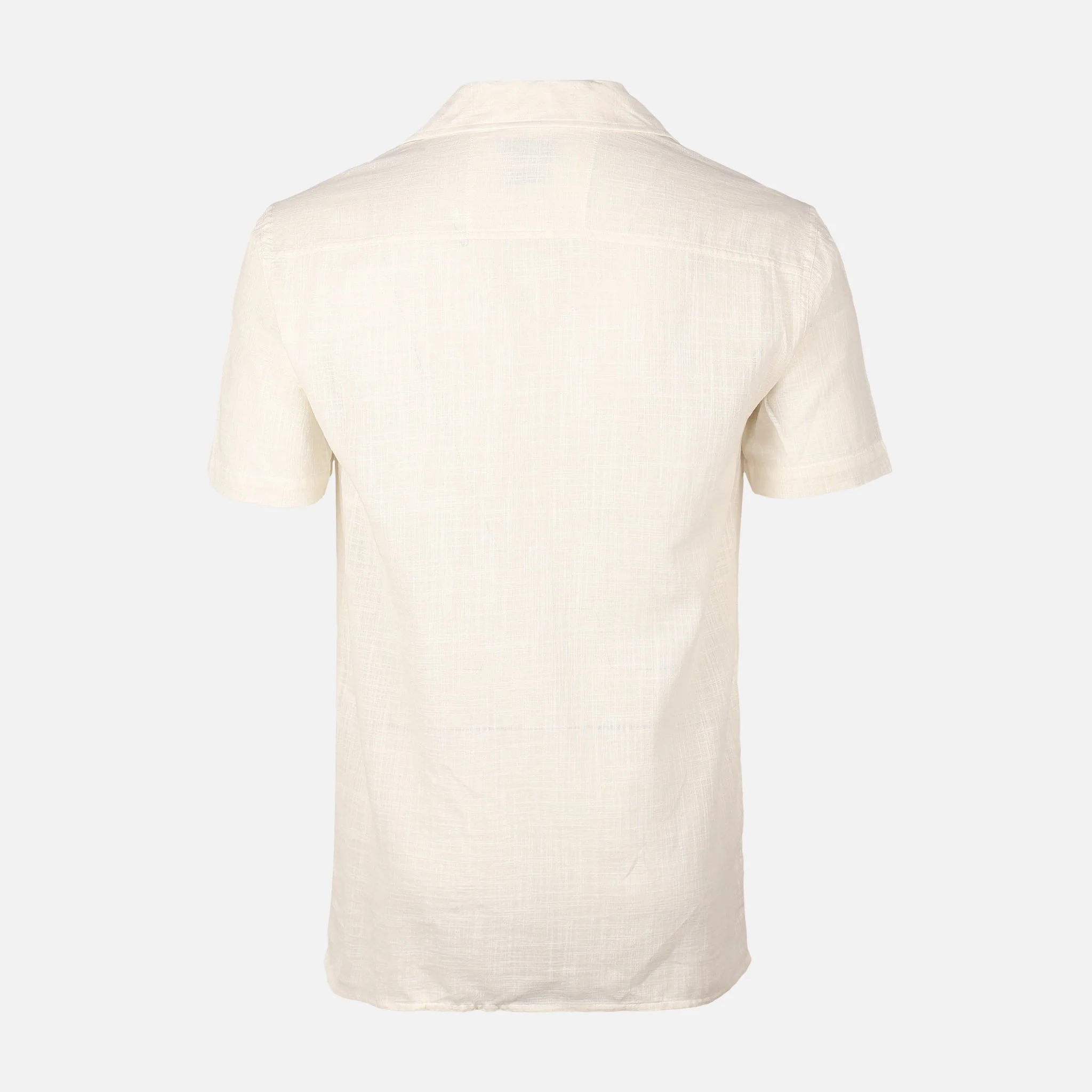 Men Woven Plain Short Sleeve Shirt - Image 3