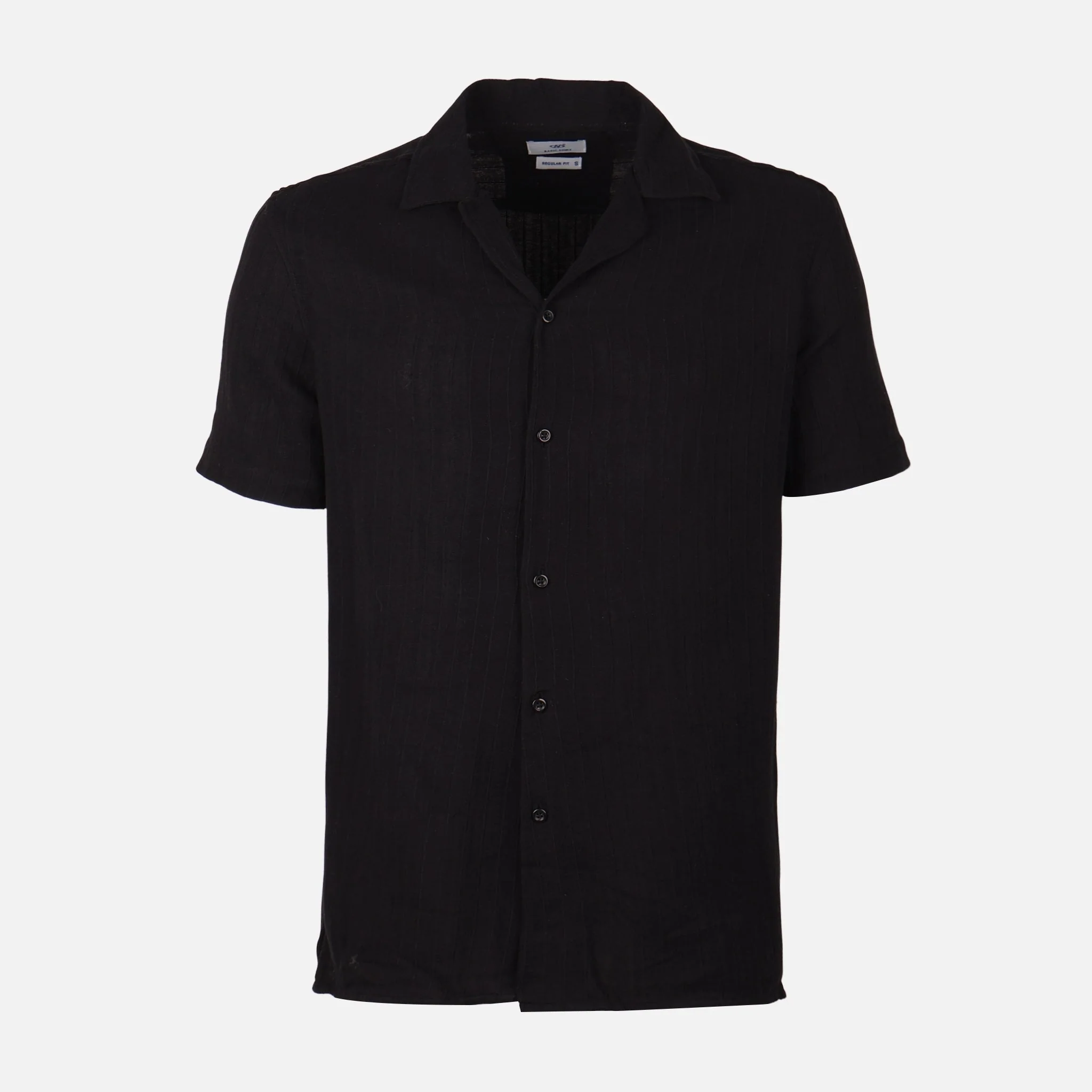 Men Woven Plain Short Sleeve Shirt - Image 2