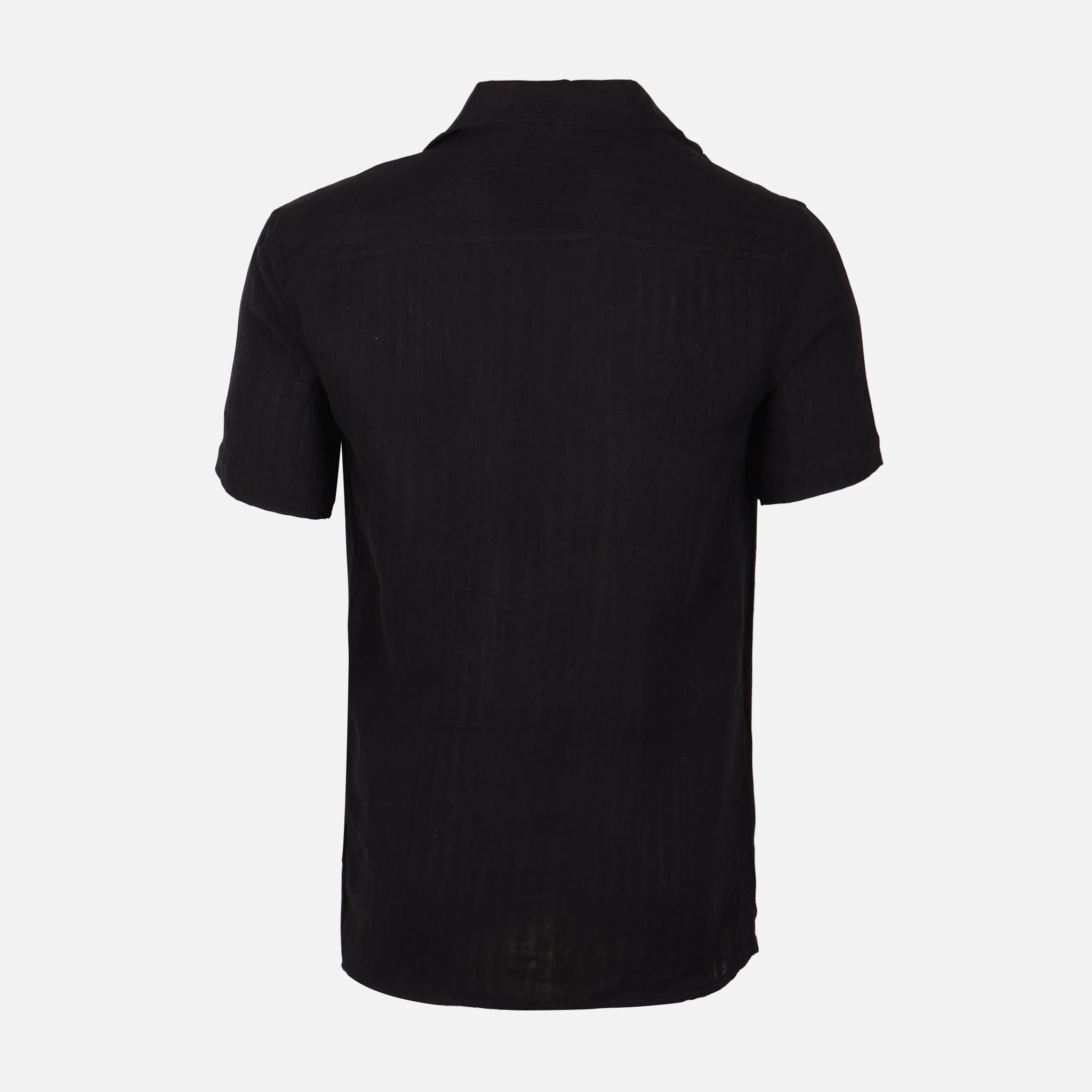 Men Woven Plain Short Sleeve Shirt - Image 3