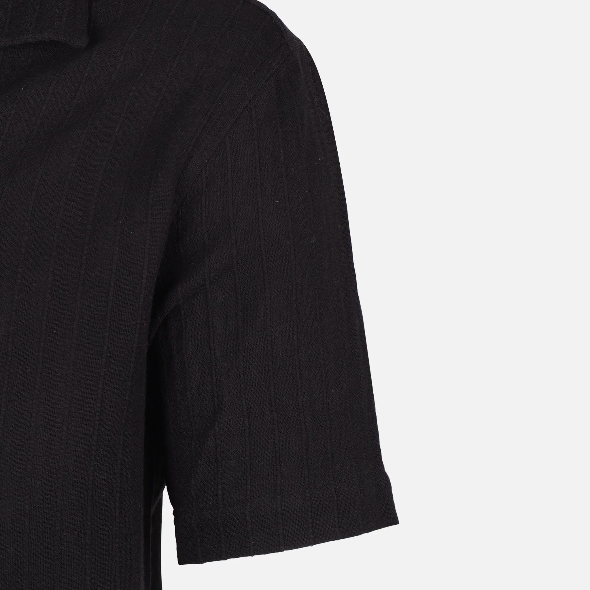 Men Woven Plain Short Sleeve Shirt - Image 4