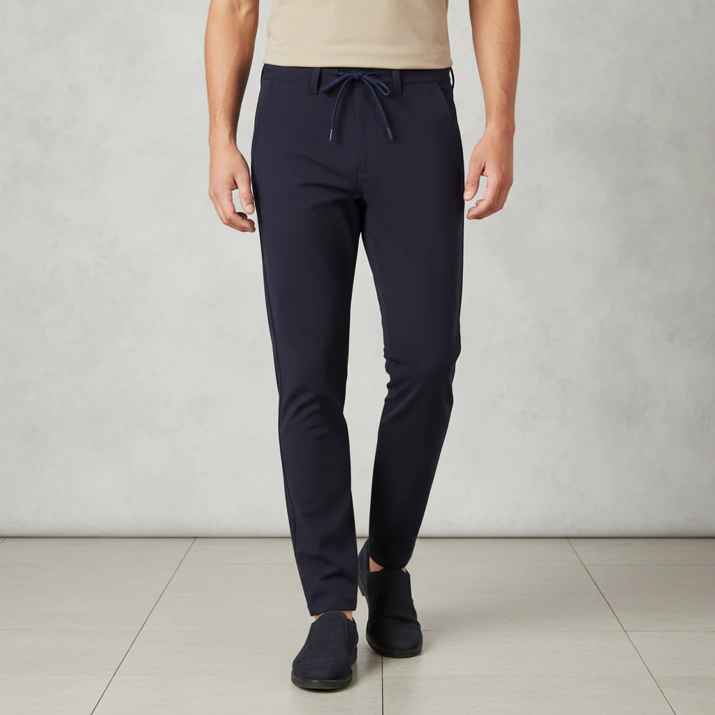 Men Woven Trouser With Elastic