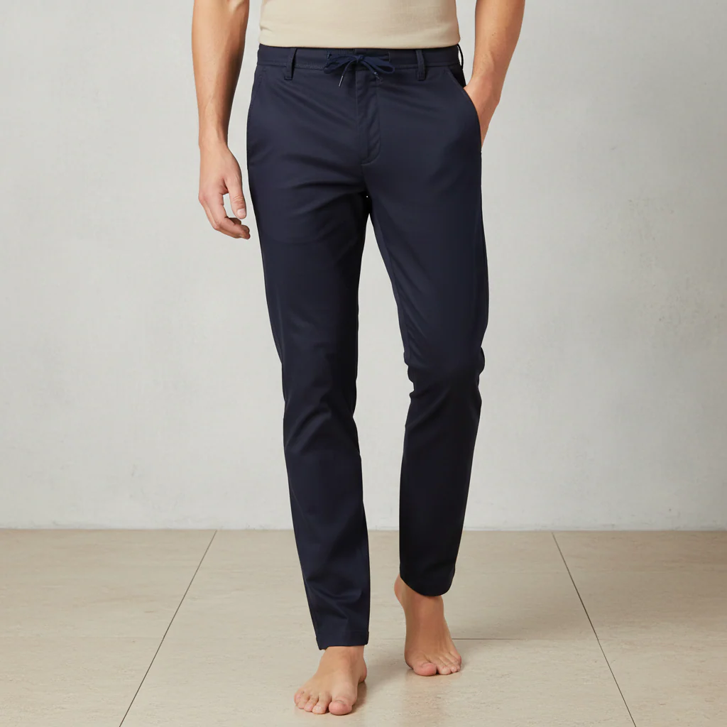 Men Woven Trouser With Elastic