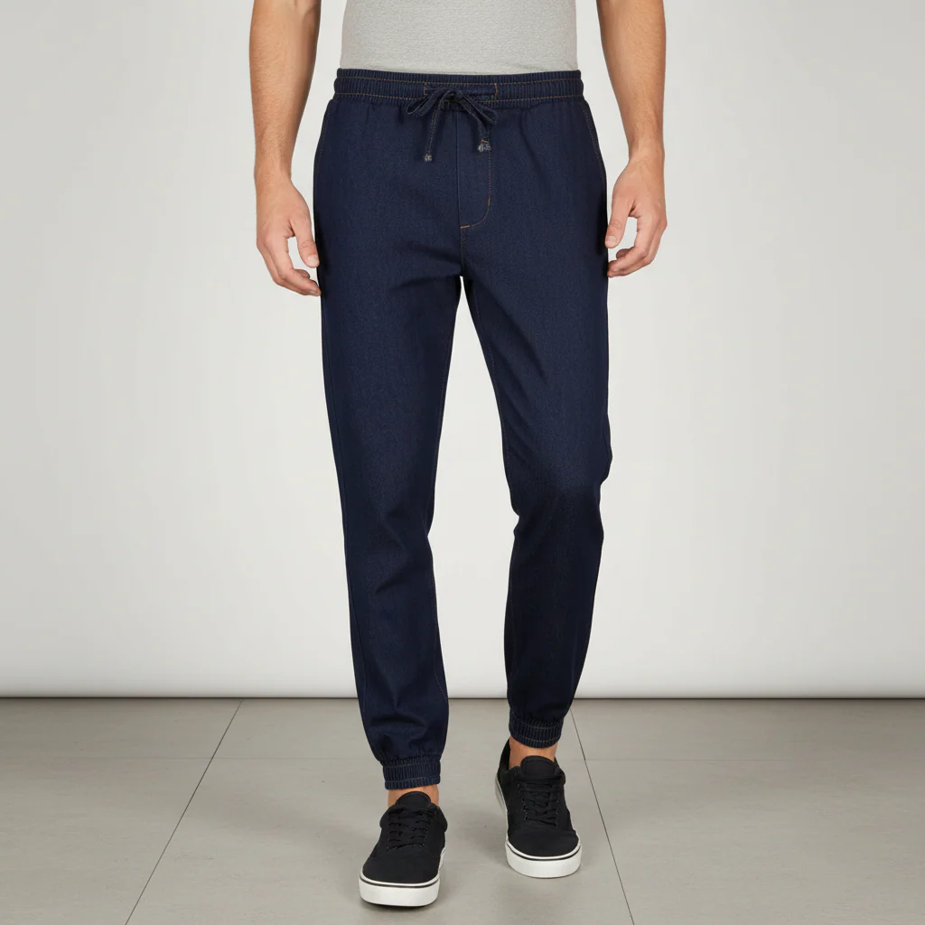 Mens Denim Cargo Pants Jeans