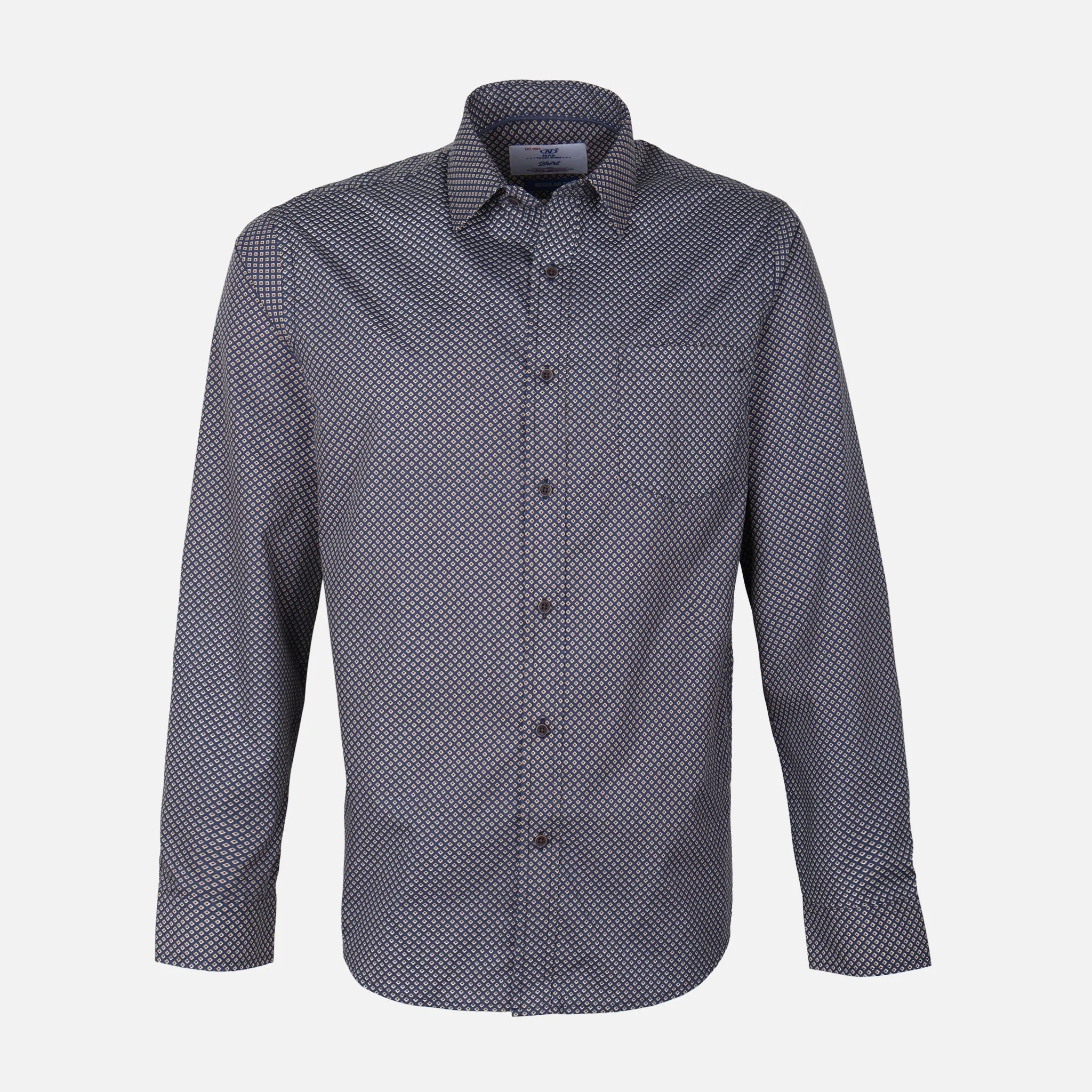 Men Dots Long Sleeve Shirt
