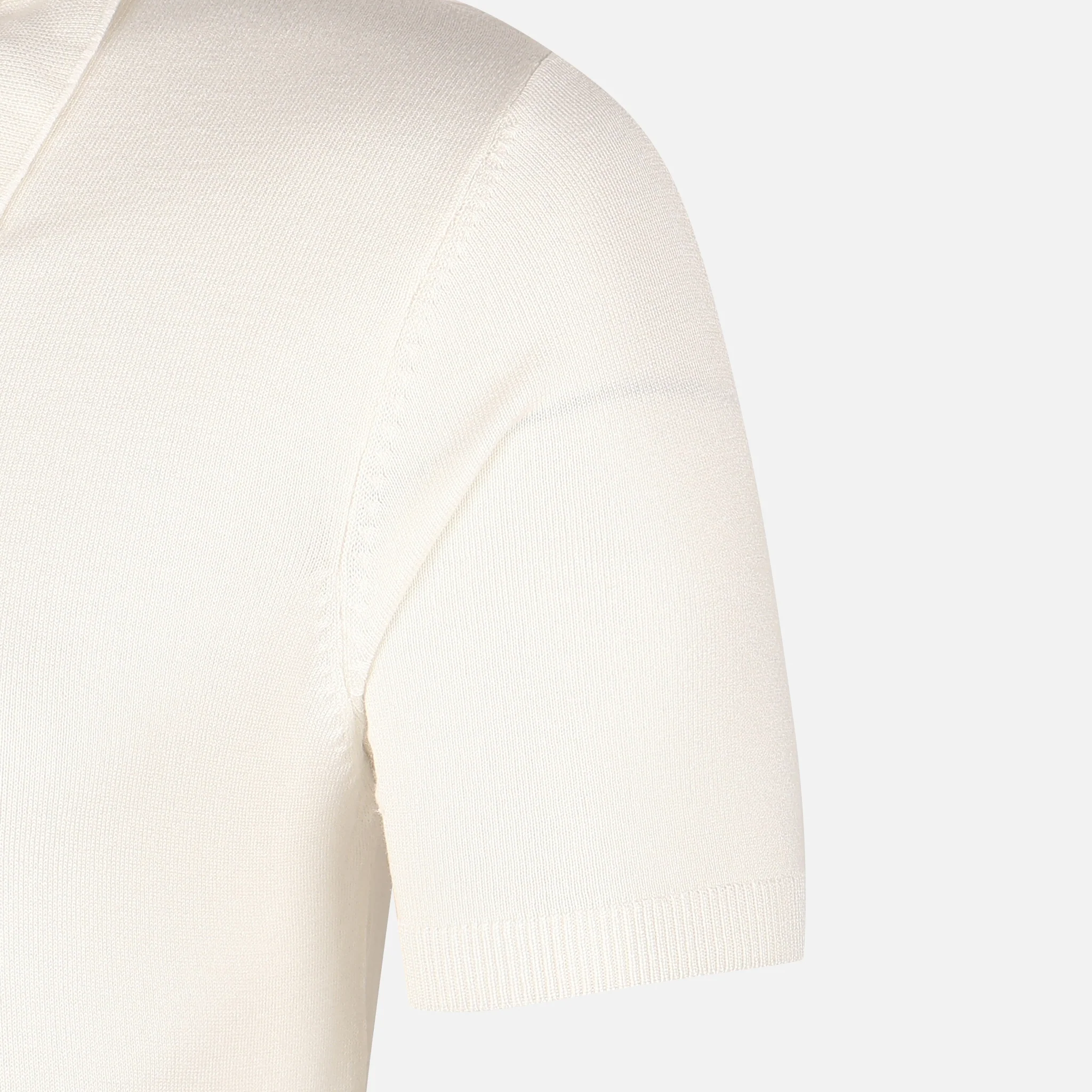 Mens Flat Knit Polo T-Shirt - Image 3