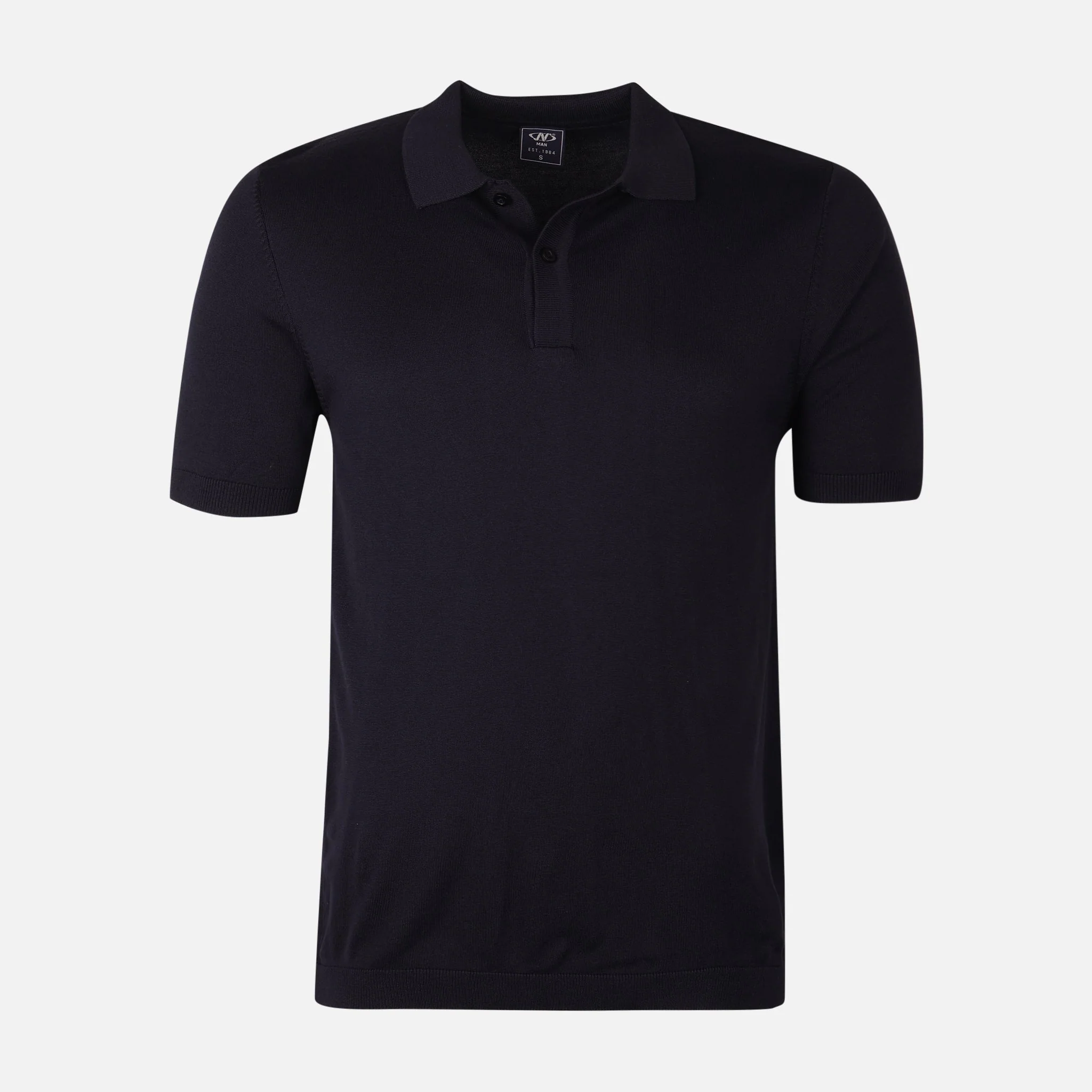 Mens Flat Knit Polo T-Shirt - Image 2
