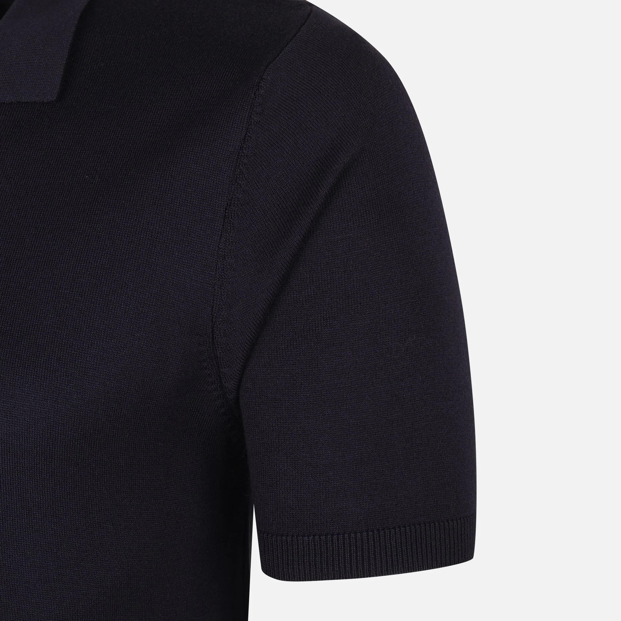 Mens Flat Knit Polo T-Shirt - Image 3