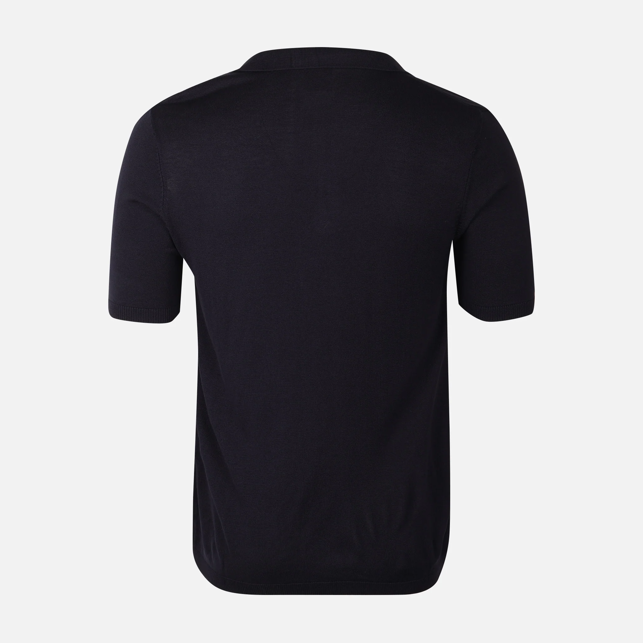 Mens Flat Knit Polo T-Shirt - Image 4