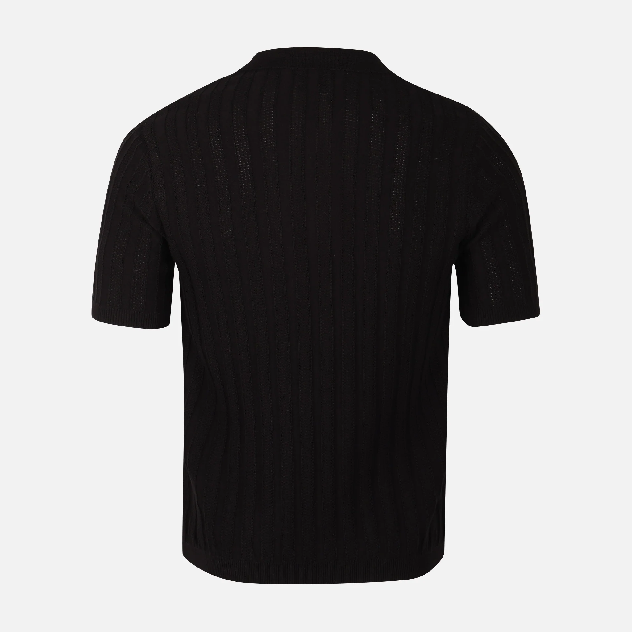 Mens Flat Knit Polo T-Shirt - Image 3