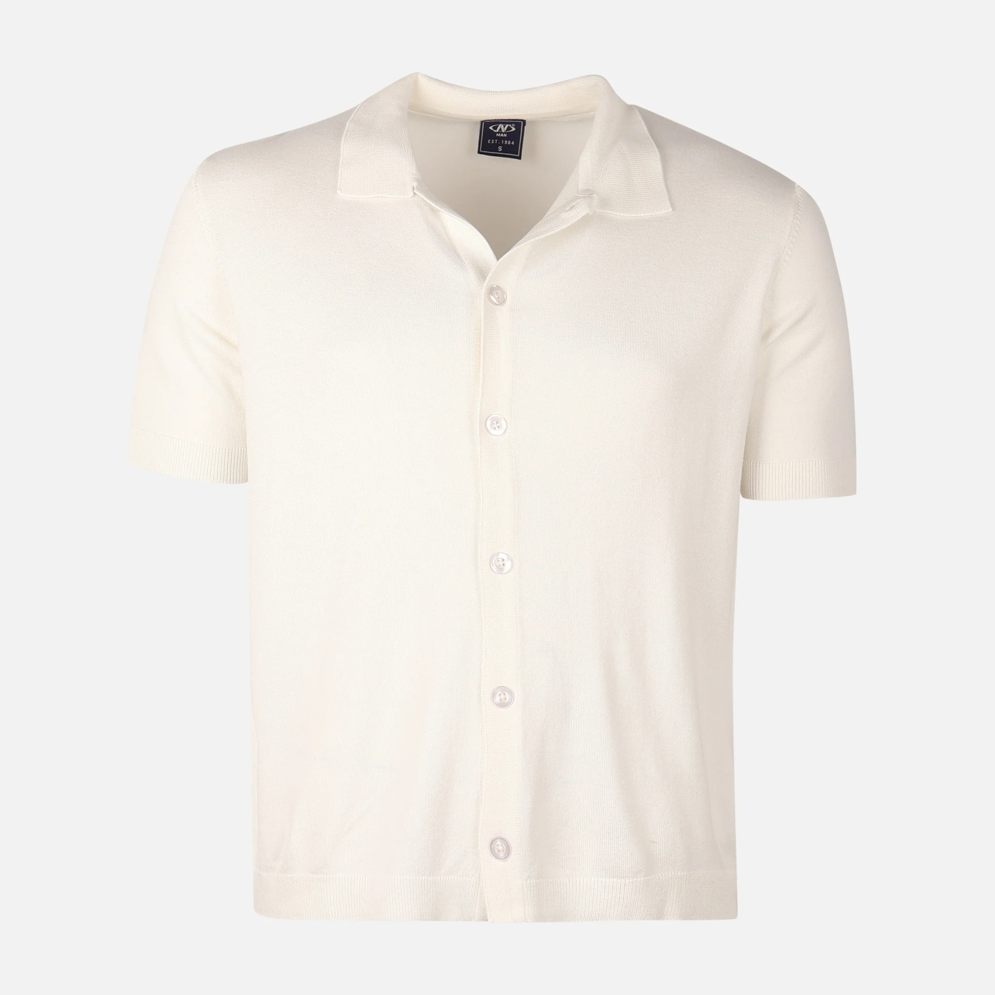 Mens Flat Knit Short Sleeve Shirt - Image 3