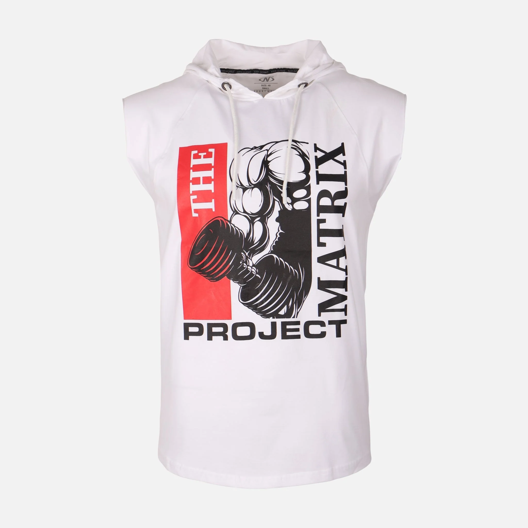 Mens Gym Vest With Hood - Image 2