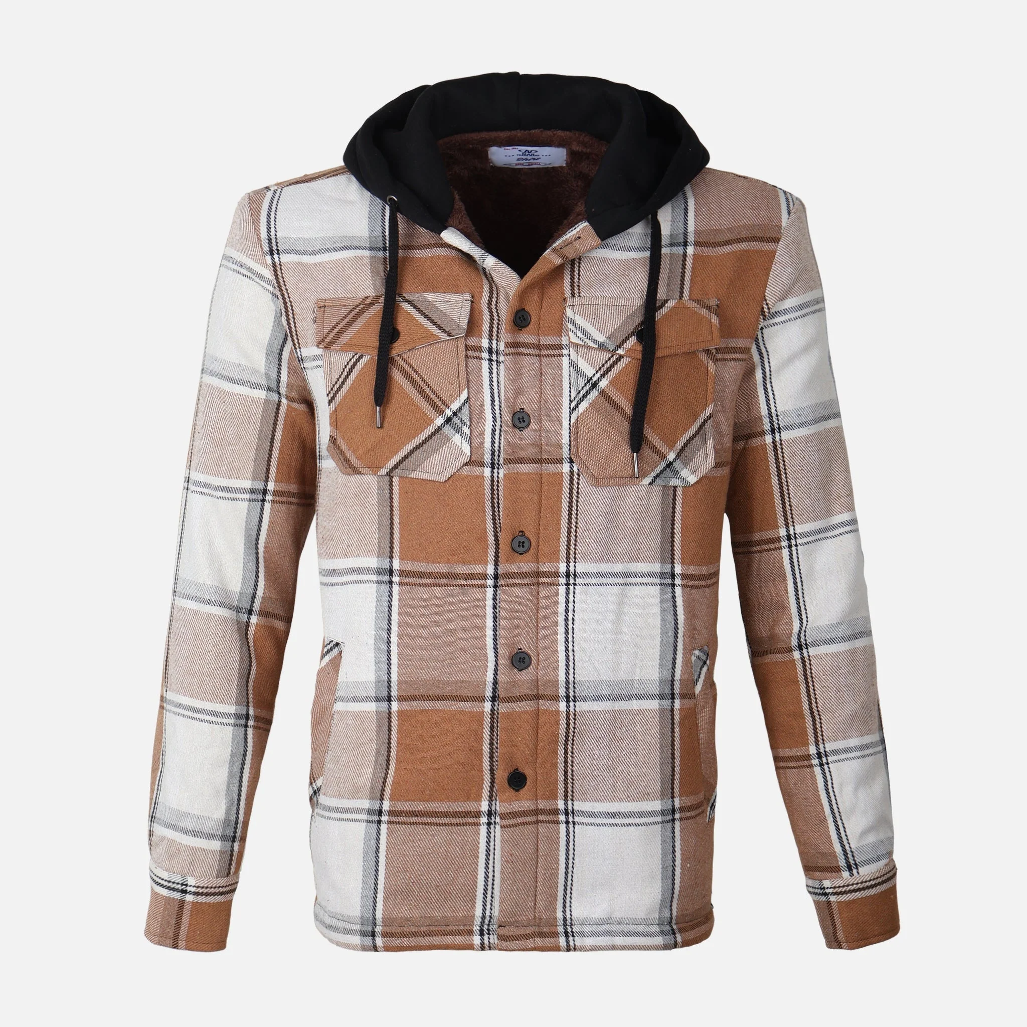 Men Long Sleeve Shirt With Hood - Image 3