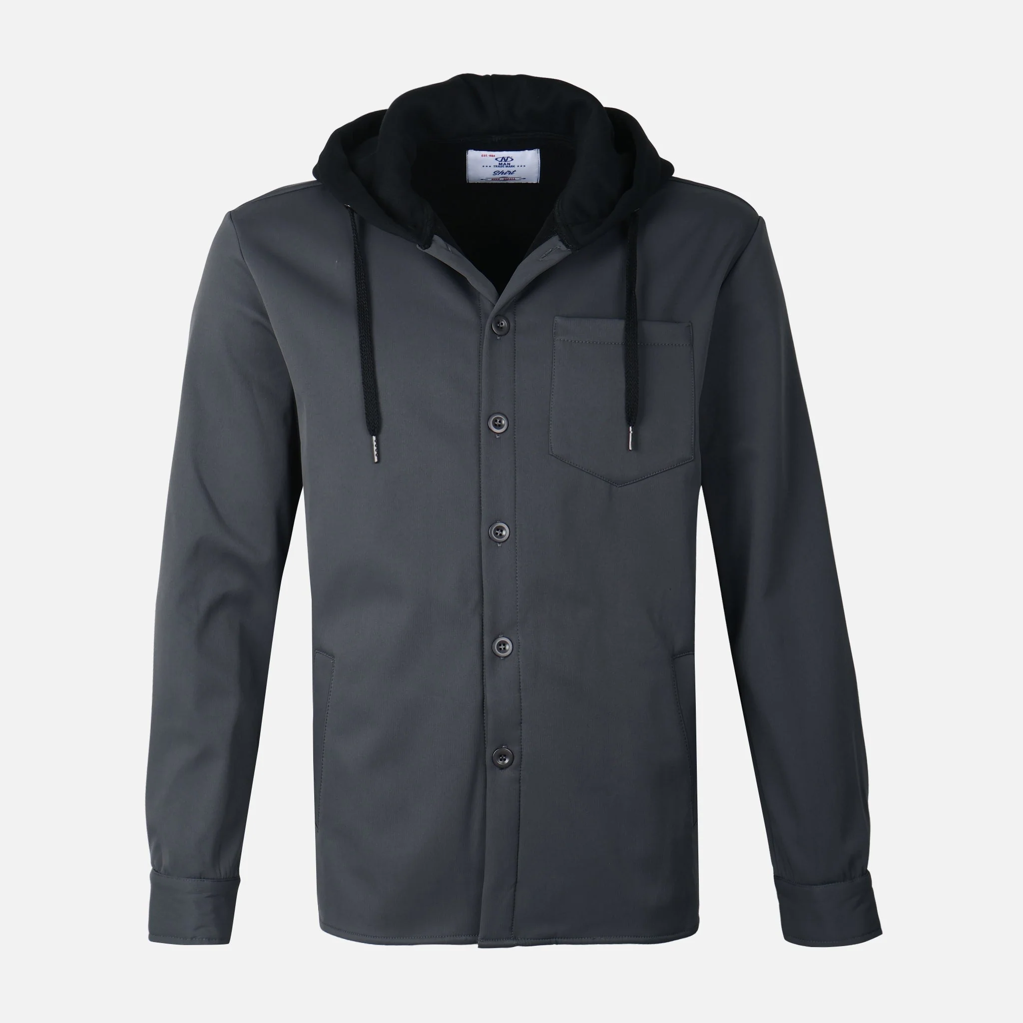 Men Long Sleeve Shirt With Hood