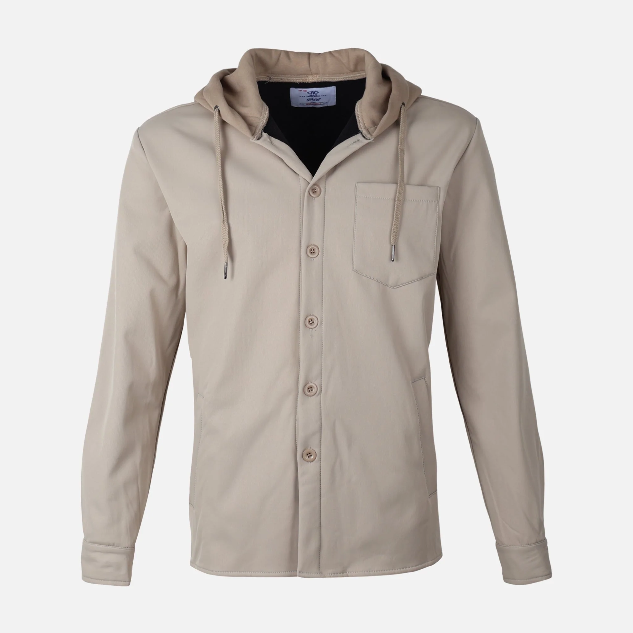 Men Long Sleeve Shirt With Hood - Image 7