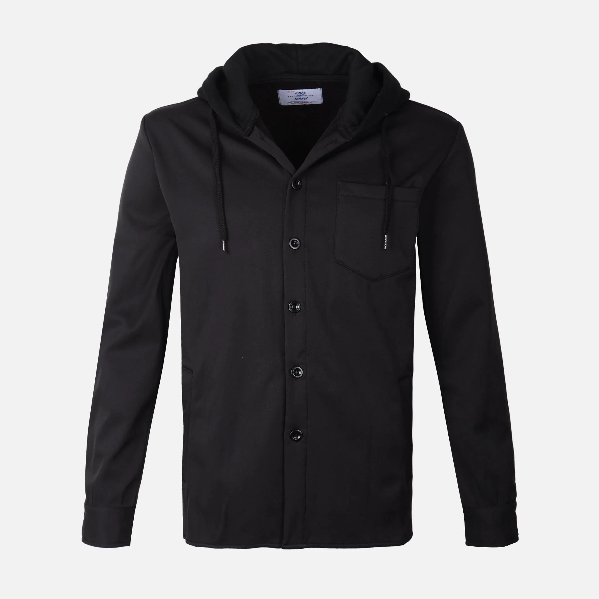 Men Long Sleeve Shirt With Hood - Image 9