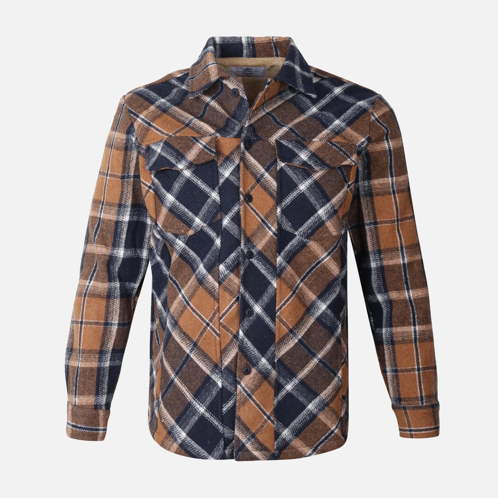 Men Long Sleeve Shirt Spread Collar
