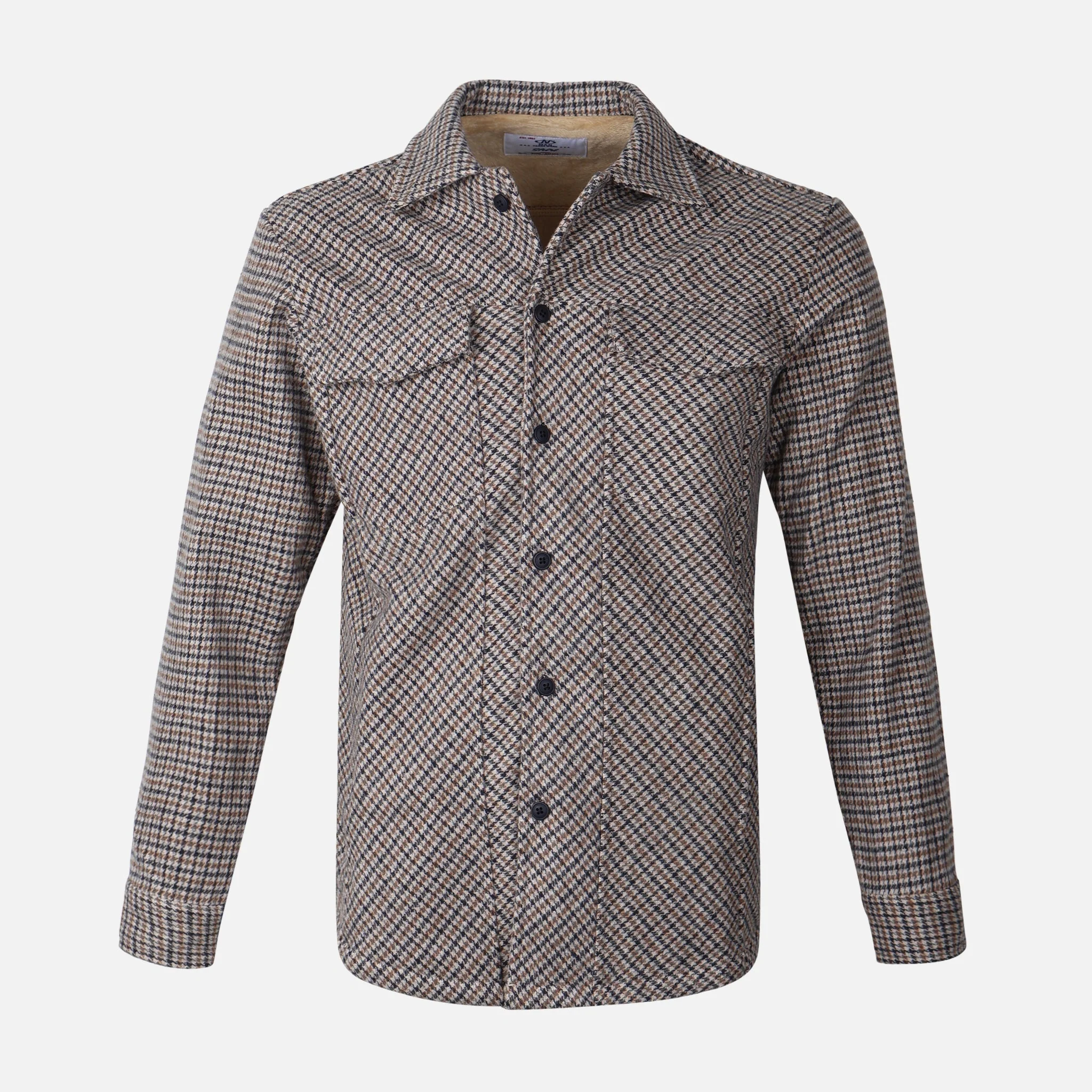 Men Long Sleeve Shirt Spread Collar - Image 5